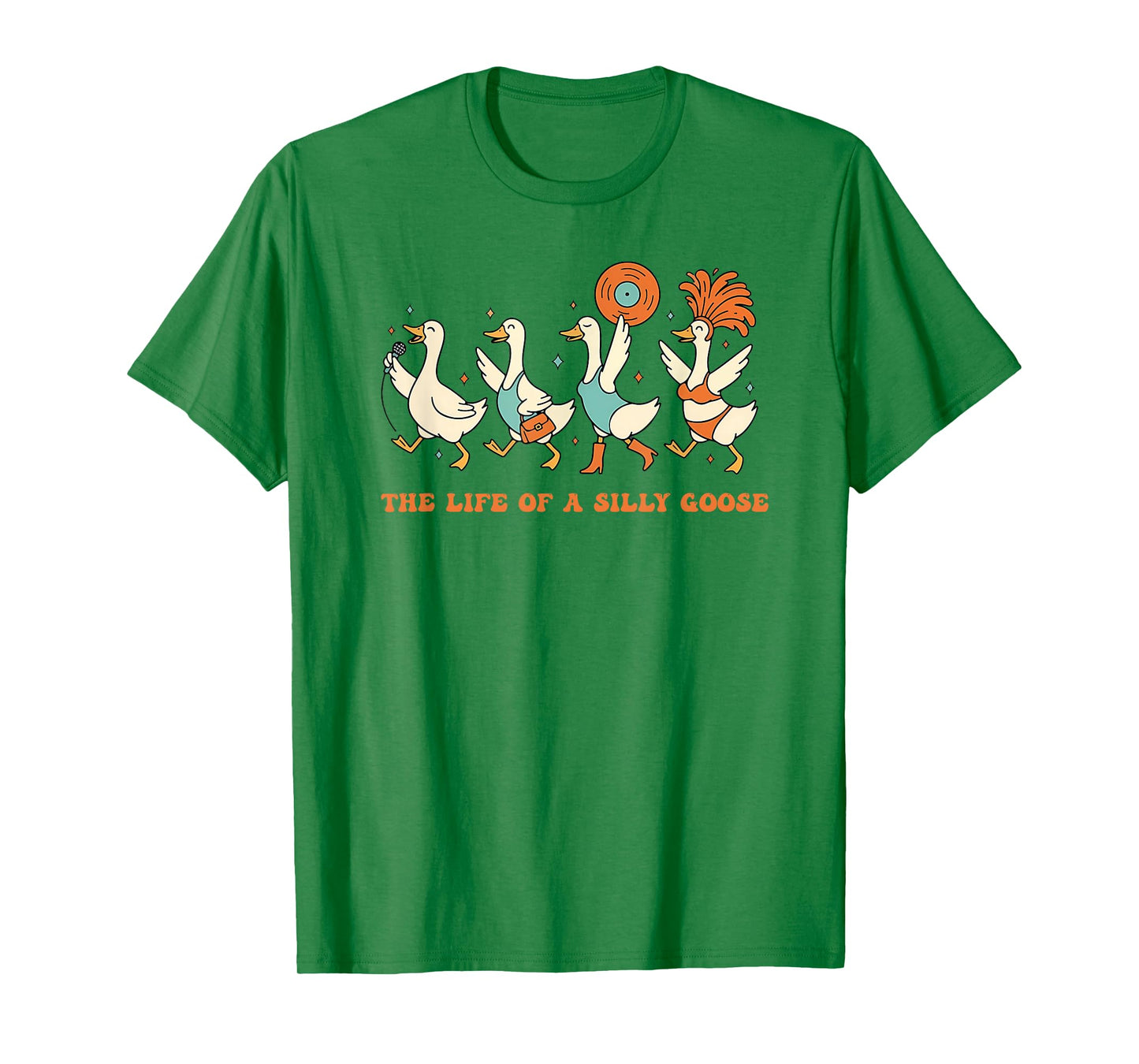 Funny The Life of a Silly Goose Retro Goose Meme Show Girl T-Shirt