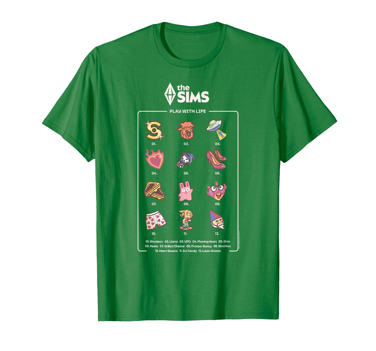 The Sims Icons List Funny Video Game T-Shirt