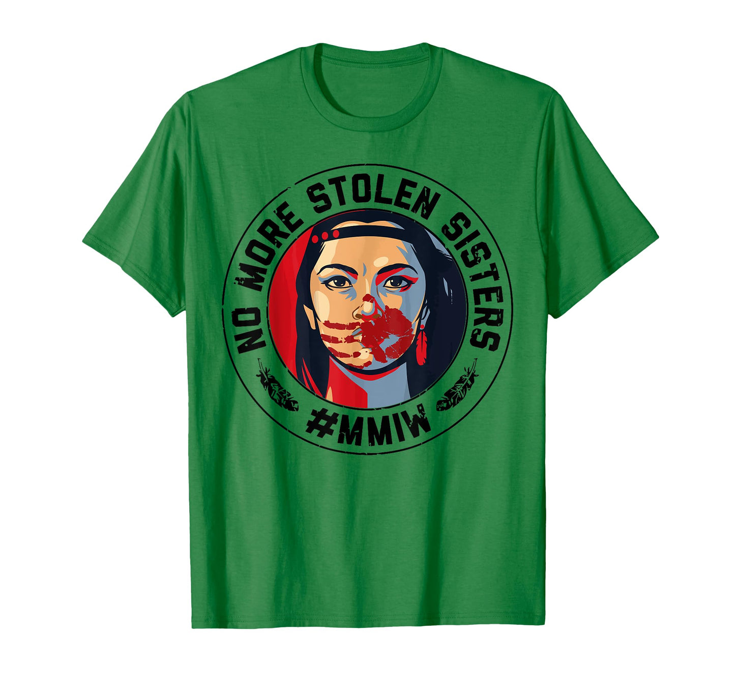 No-More Stolen Sister Red Hand MMIW Awareness America Native T-Shirt