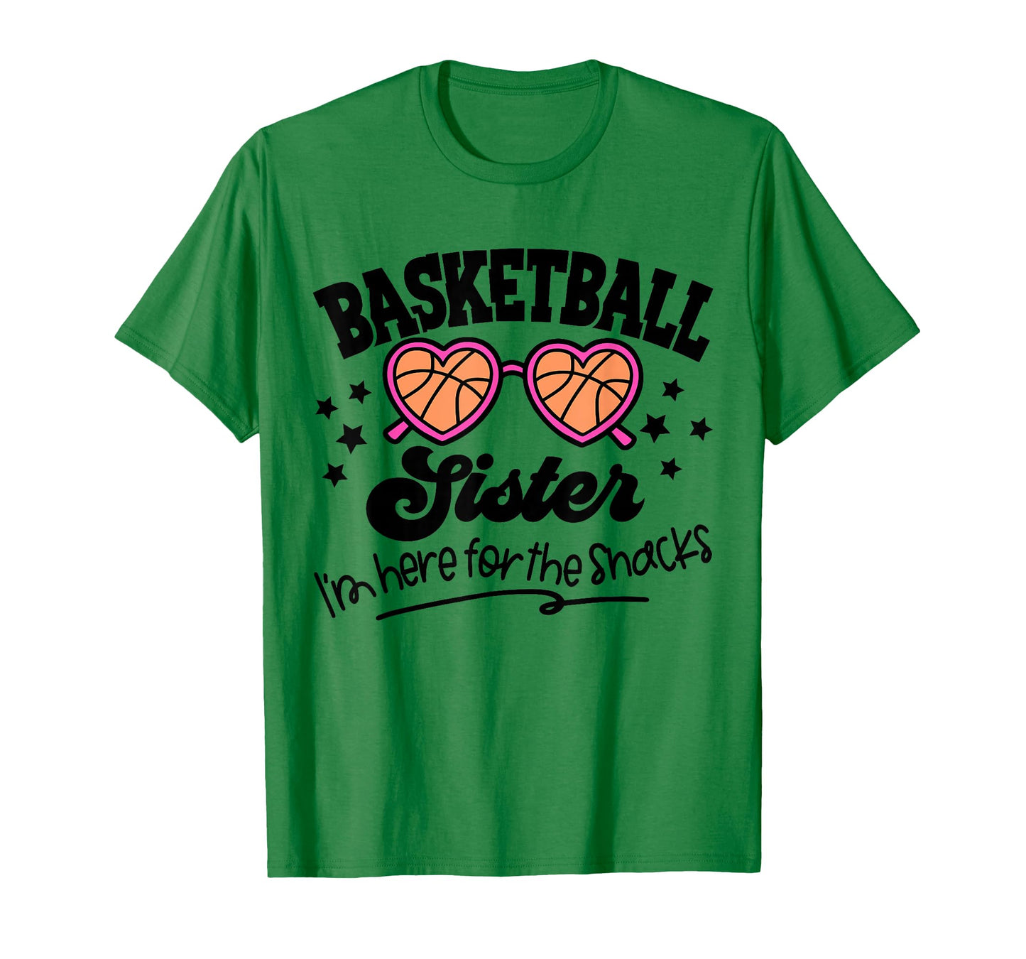 Cute Basketball Sister I'm Just Here For The Snacks Game Day T-Shirt