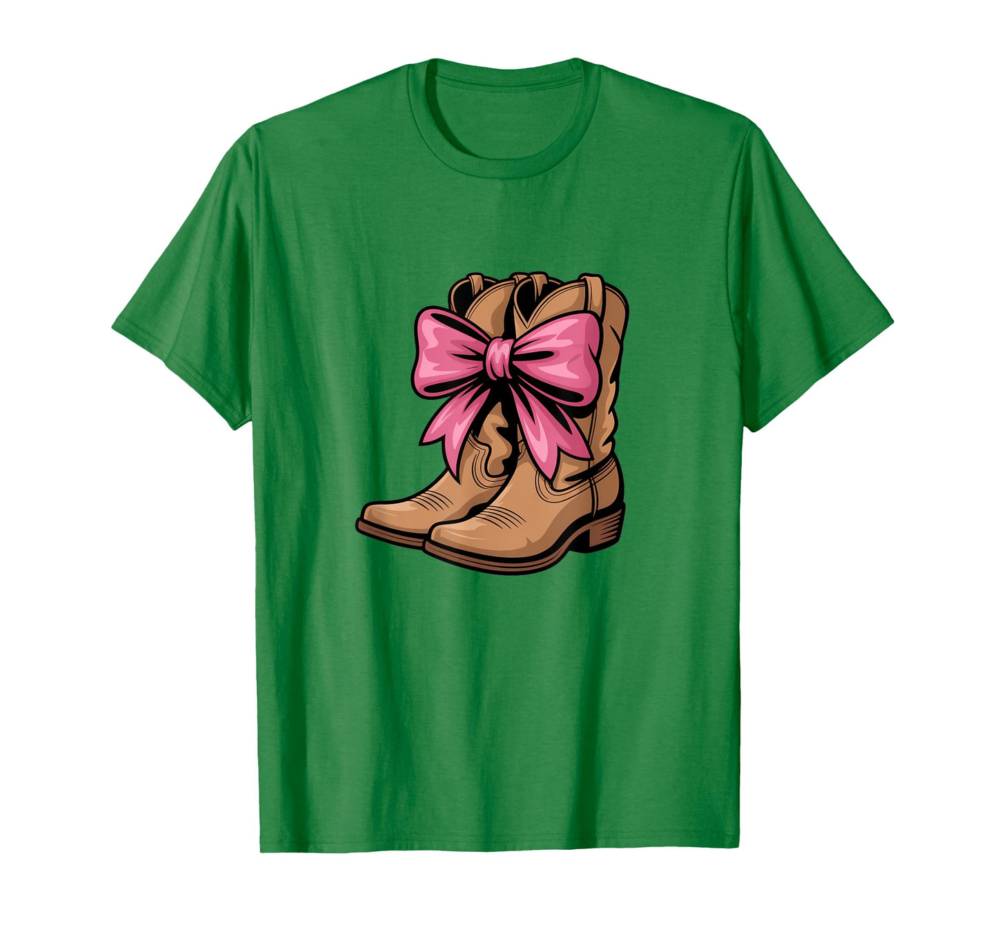 Cowboy Cowgirl Country Boots Pink Bow Kids Sweet T-Shirt