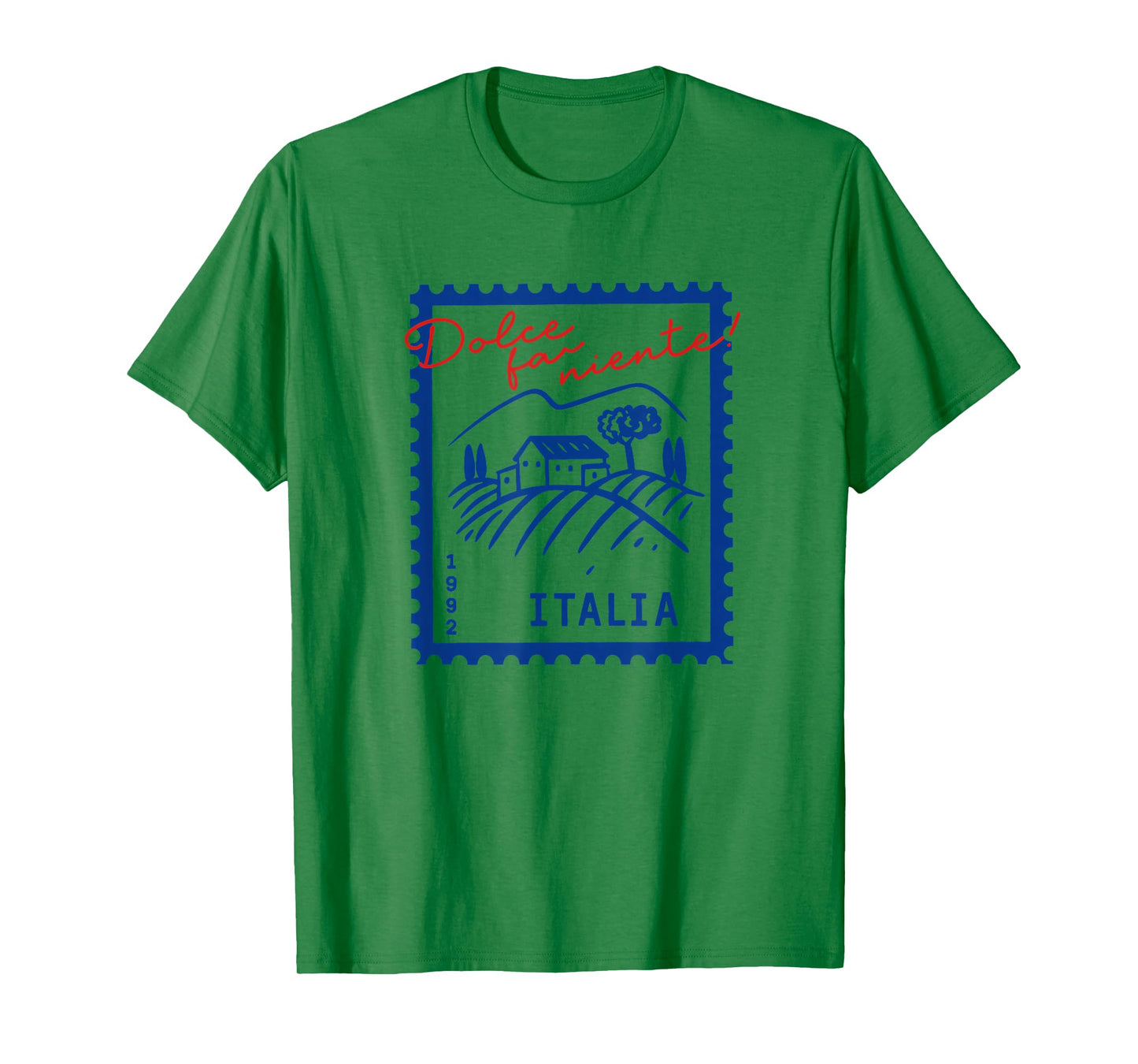 Dolce Far Niente Post Stamp Embracing Italian Way of Life T-Shirt