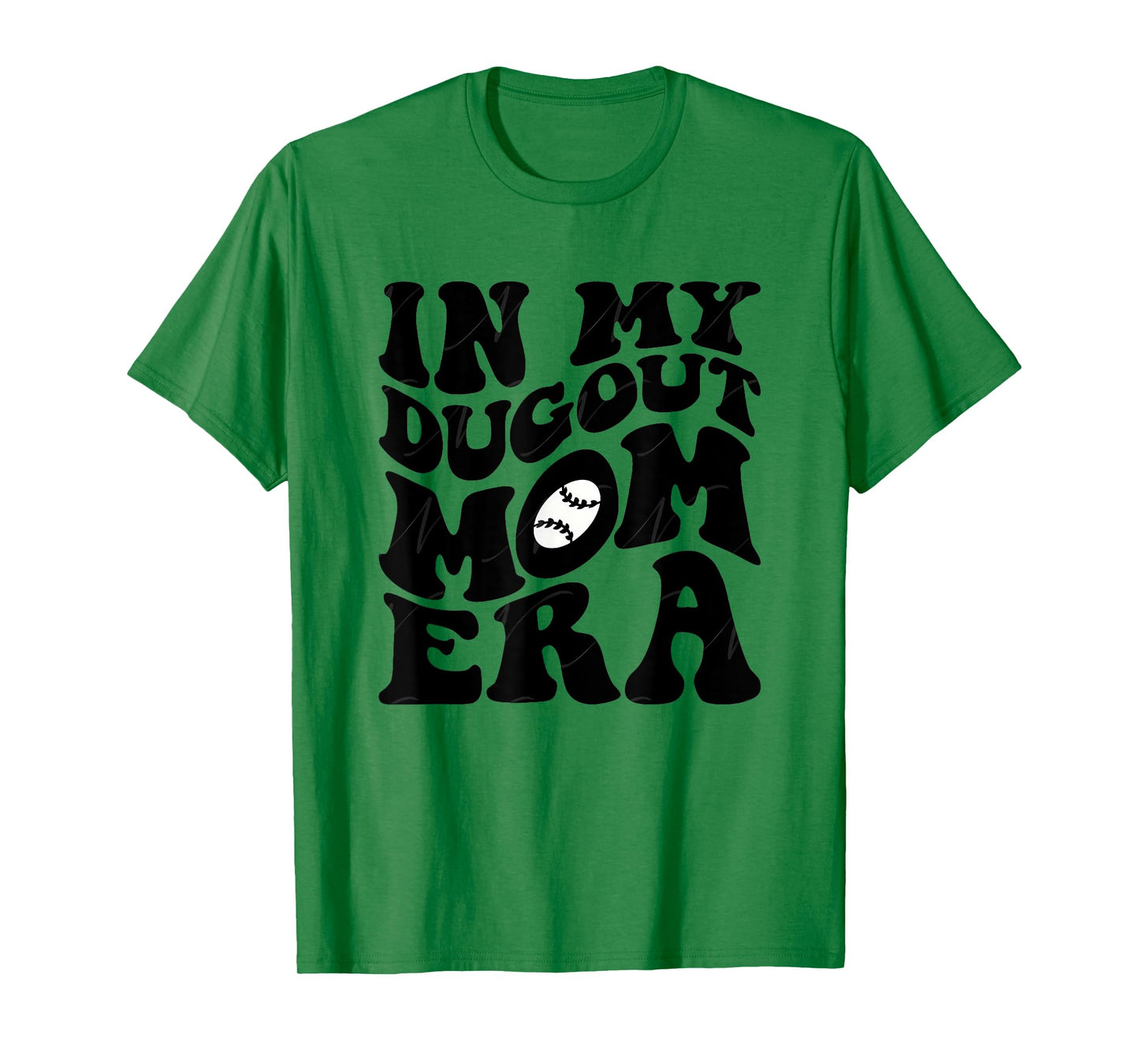 Groovy In My Dugout Mom Era Funny Baseball Mother's Day T-Shirt