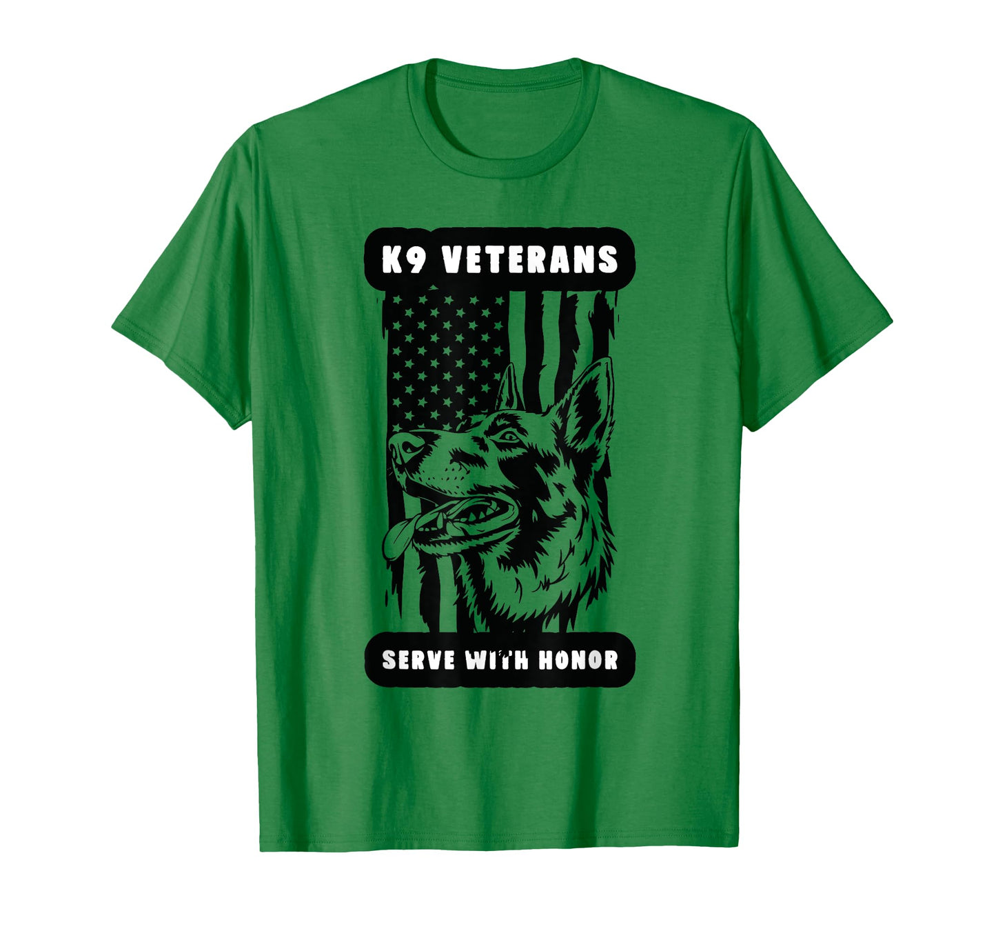 K9 Veteran Military Working Dog USA US Flag K9 Veterans Day T-Shirt