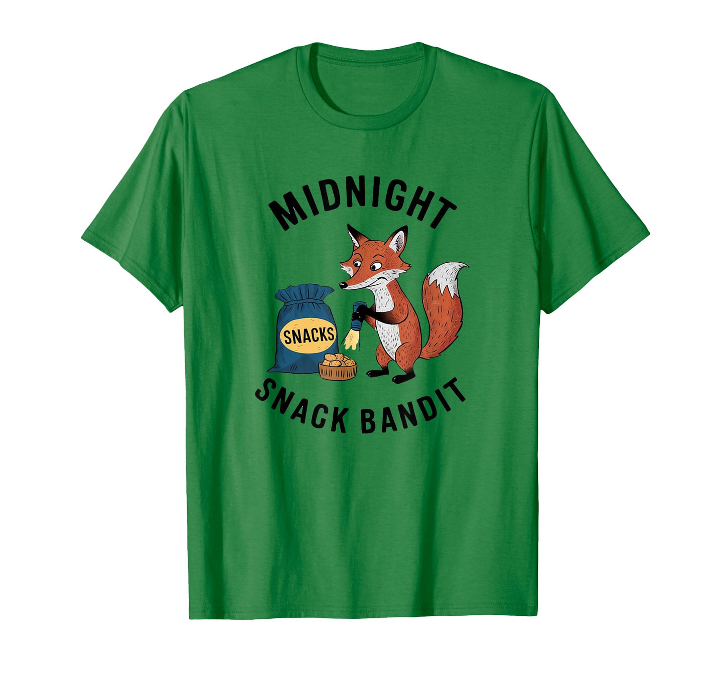Midnight Snacks Bandit Funny Food Lover Snack Time Product T-Shirt