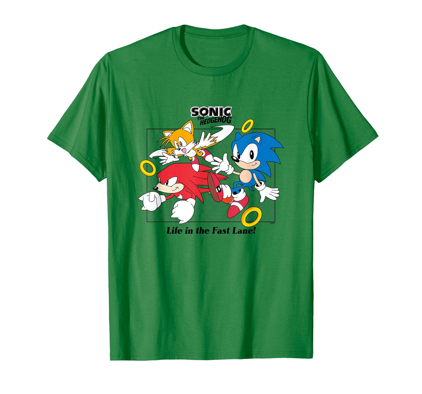 Sonic The Hedgehog Life In The Fast Lane Tails & Knuckles T-Shirt