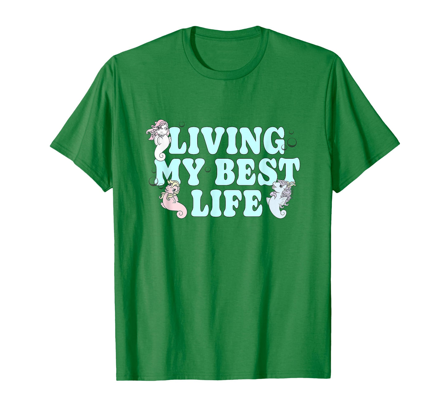 My Little Pony Living My Best Life Cute Seaponies Chest Logo T-Shirt