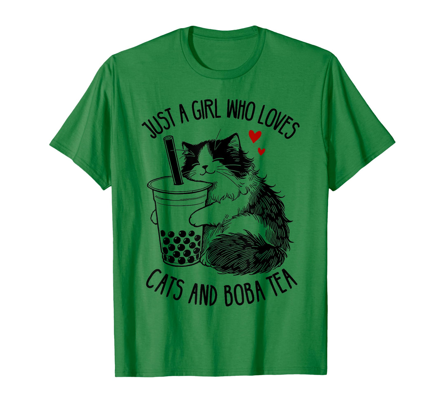 Just A Girl Who Loves Cats and Boba Tea Ragdoll Cat Lover T-Shirt