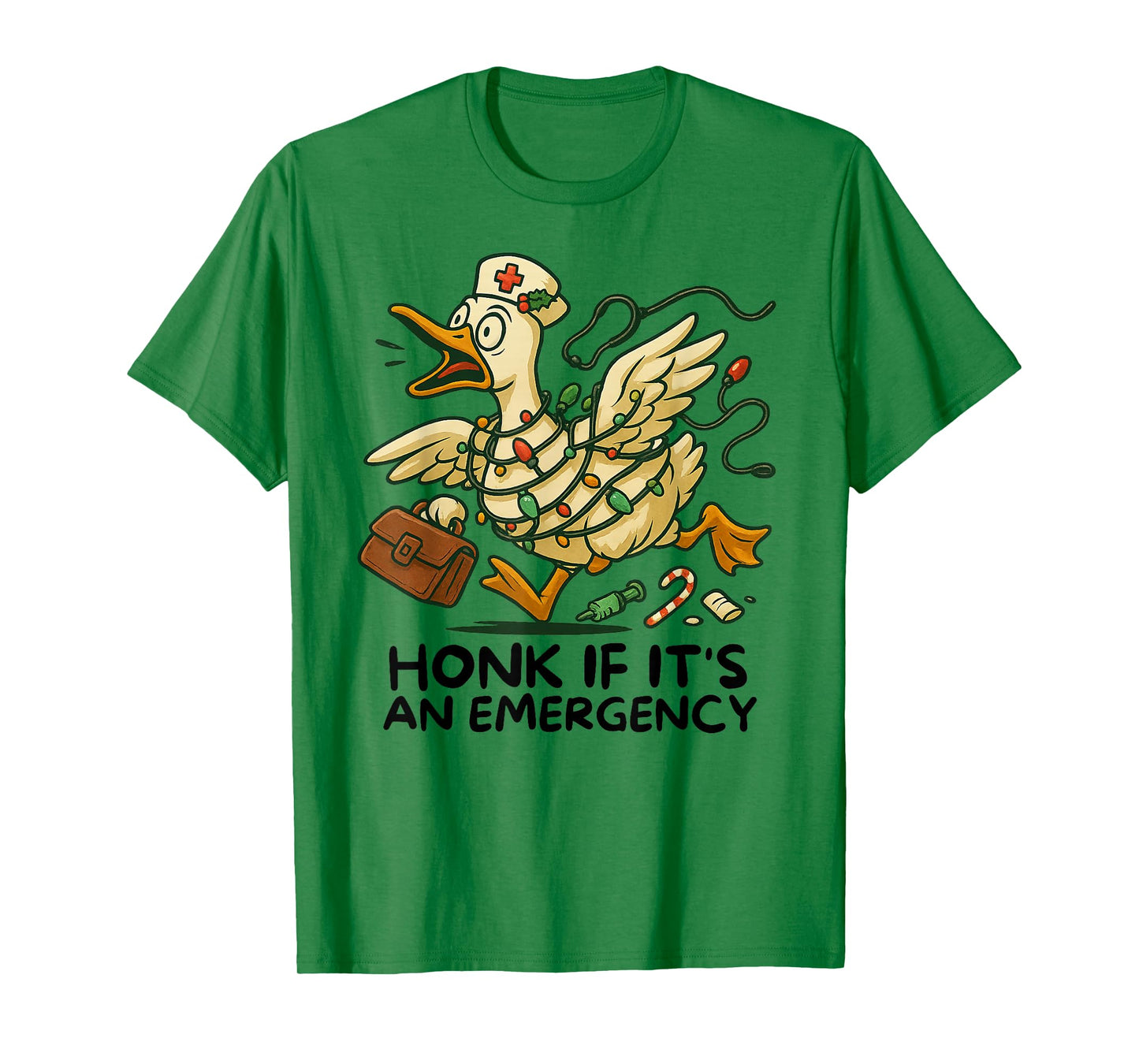 Funny Silly Goose Honk If It's An Emergency ER Nurse gifts T-Shirt