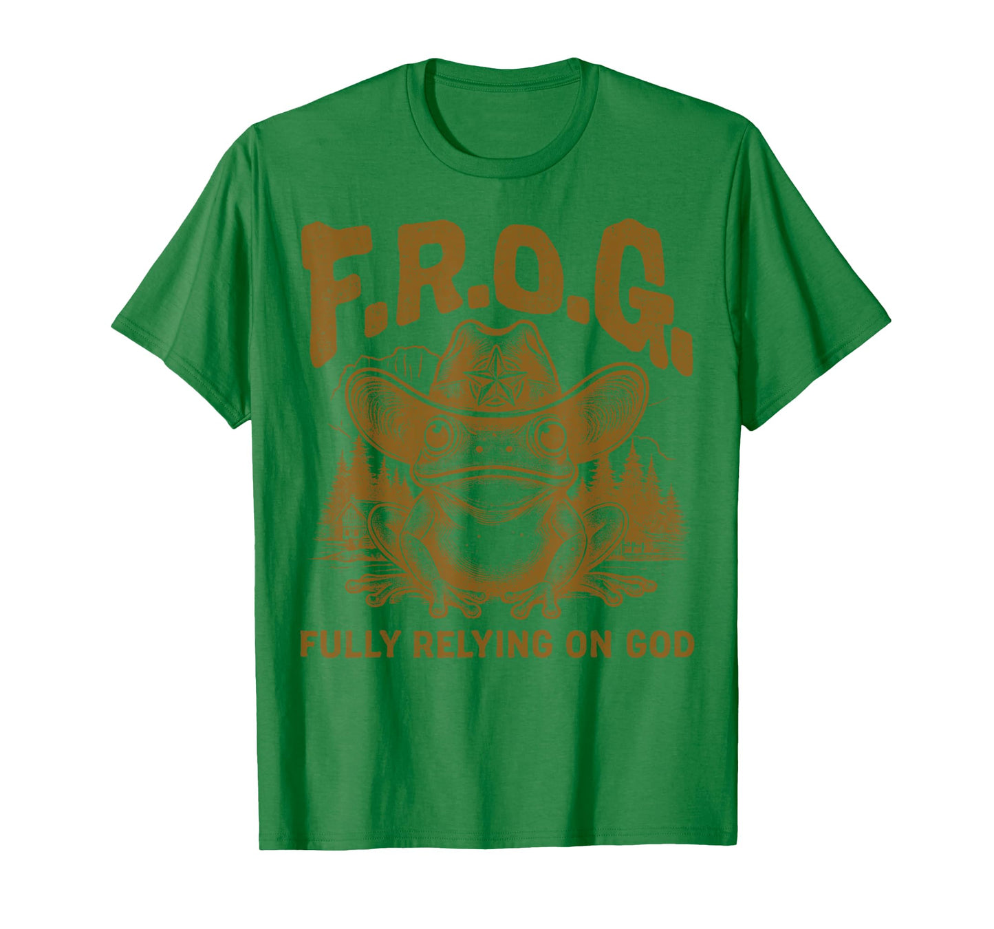 F.R.O.G. Fully Relying On God Cowboy Frog Church T-Shirt