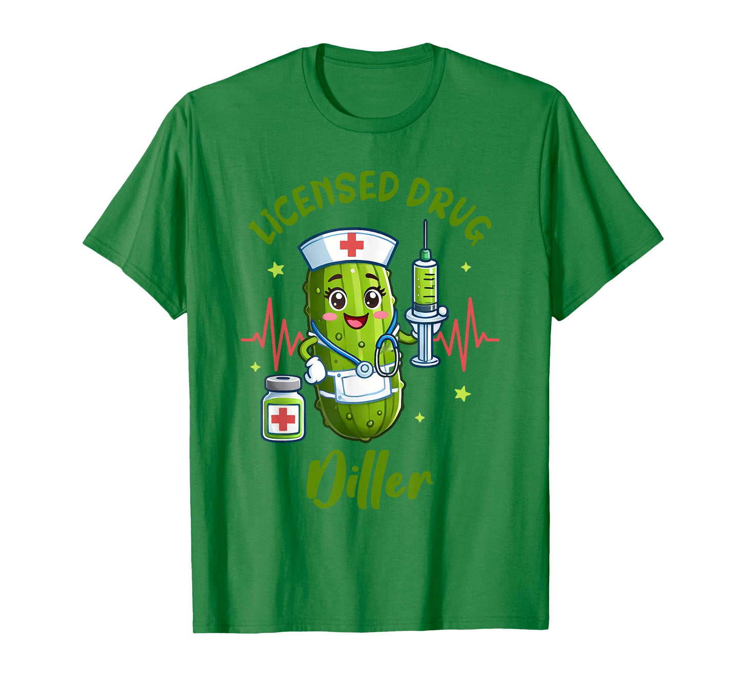 Pickle Nurse Life ER ICU Nursing Pickle Licensed Drug Diller T-Shirt