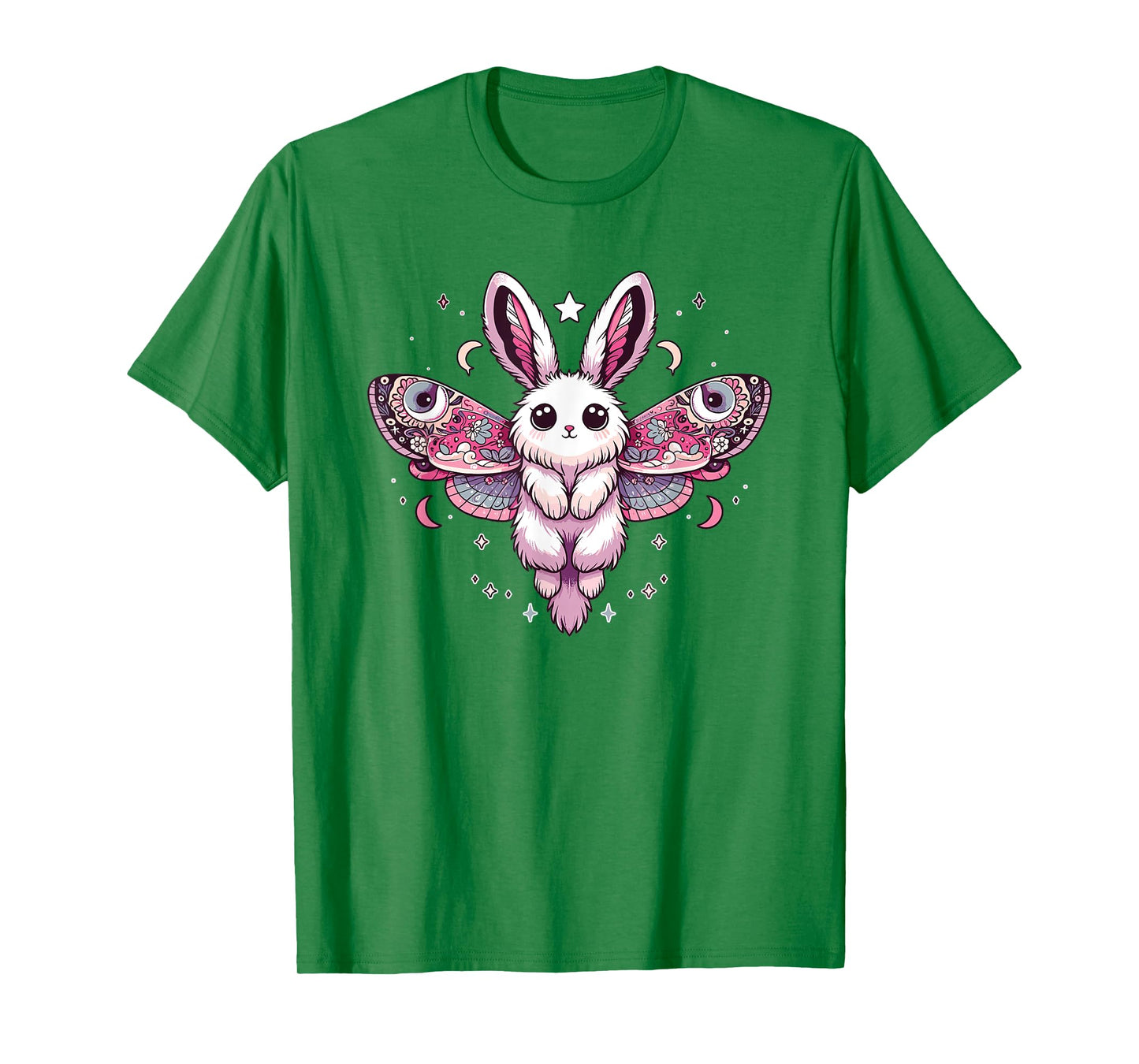 Kawaii Pastel Goth Cute Creepy Bunny Moth T-Shirt