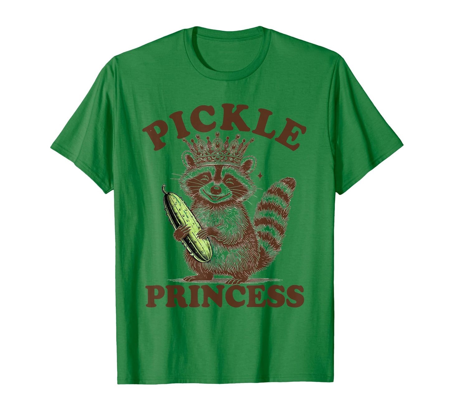 Pickle Lover Racoon & Pickle Queen Funny Pickle Princess T-Shirt