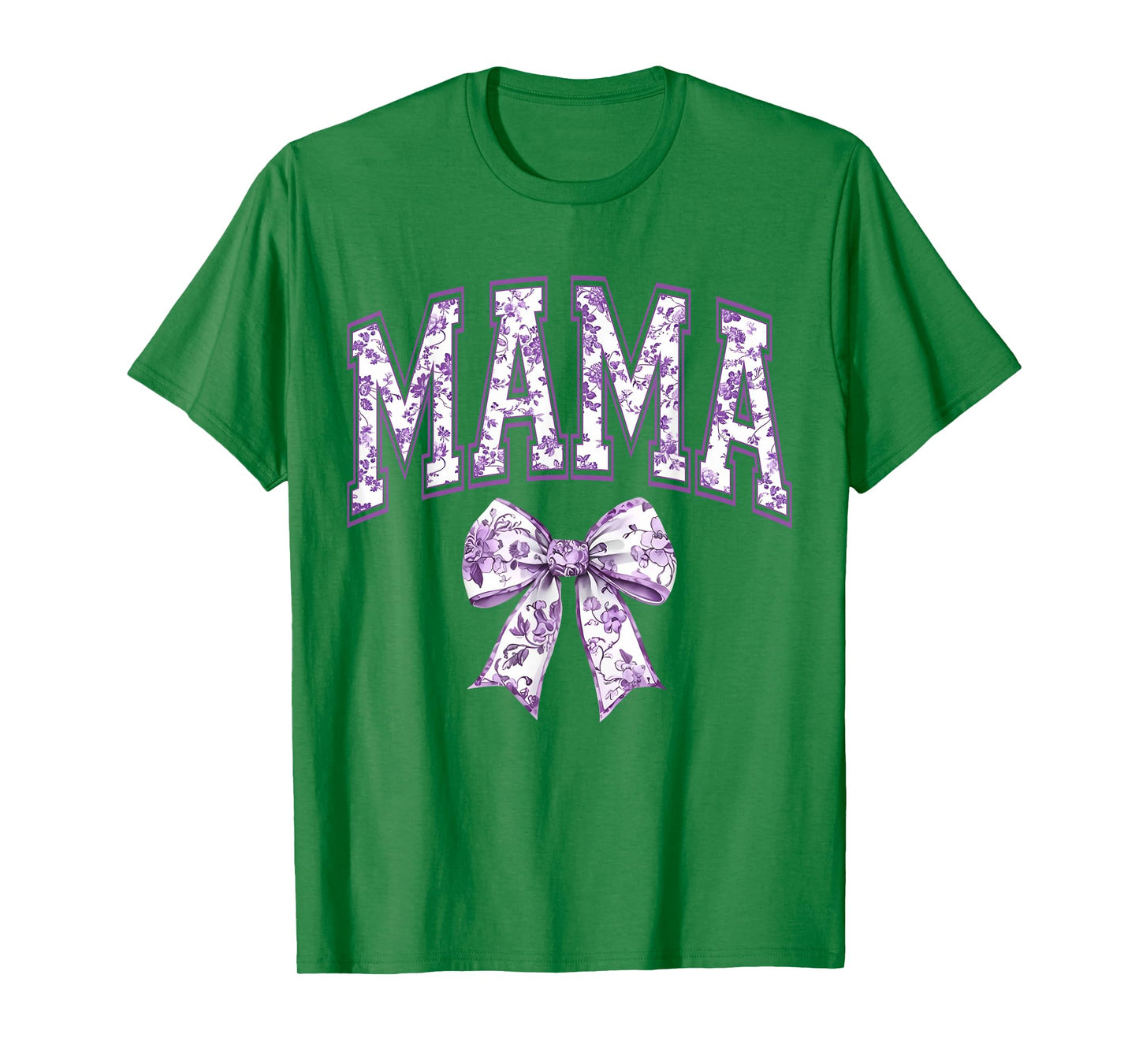 Groovy Mama Coquette Bow Purple Floral Mother's Day Mom Life T-Shirt