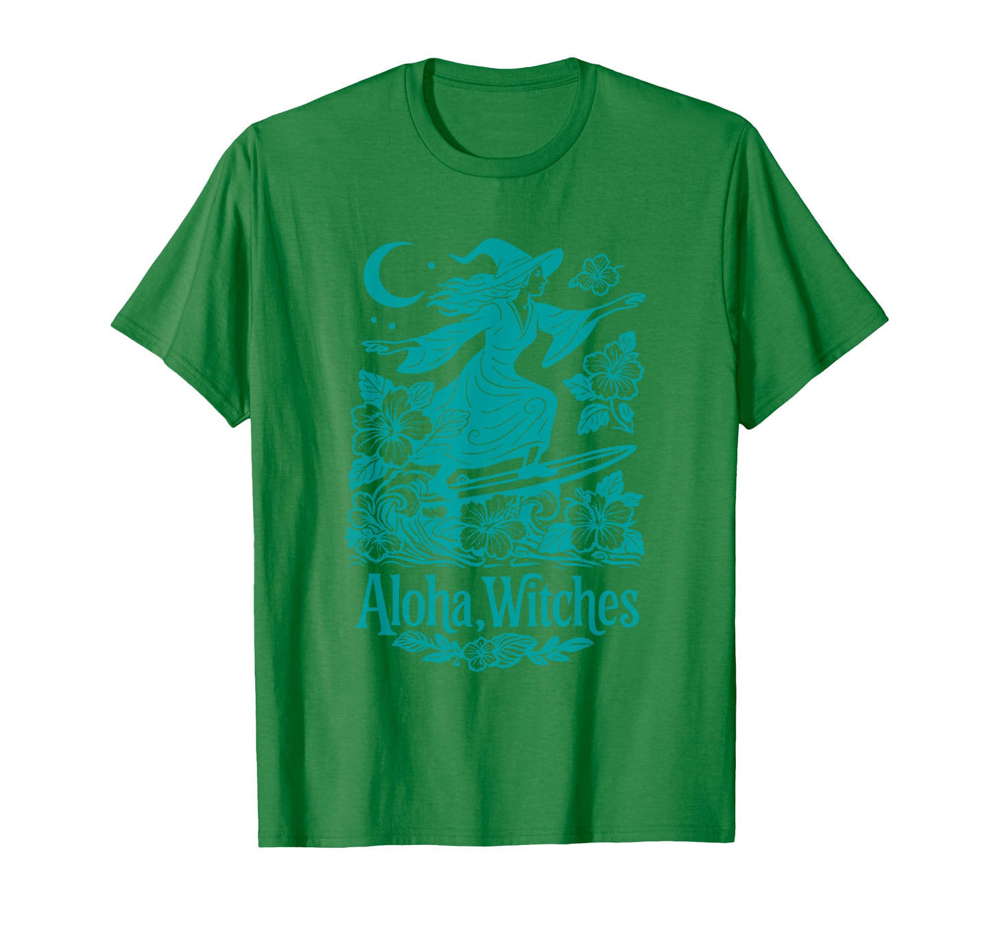 Aloha Witches Surfing Witch Hawaii Halloween Tropical T-Shirt
