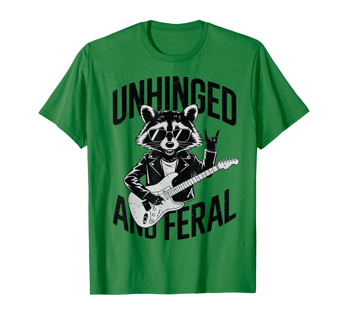 Unhinged And Feral Funny Raccoon Rock Music Youth Toddler T-Shirt