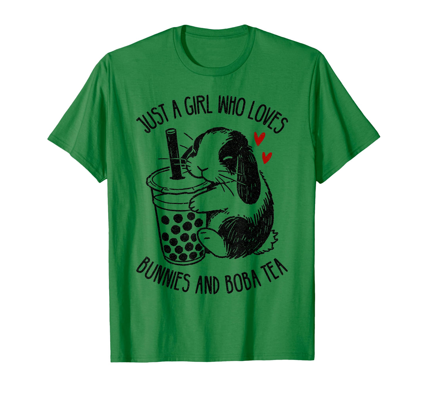 Just A Girl Who Loves Bunnies and Boba Tea Holland lop Lover T-Shirt