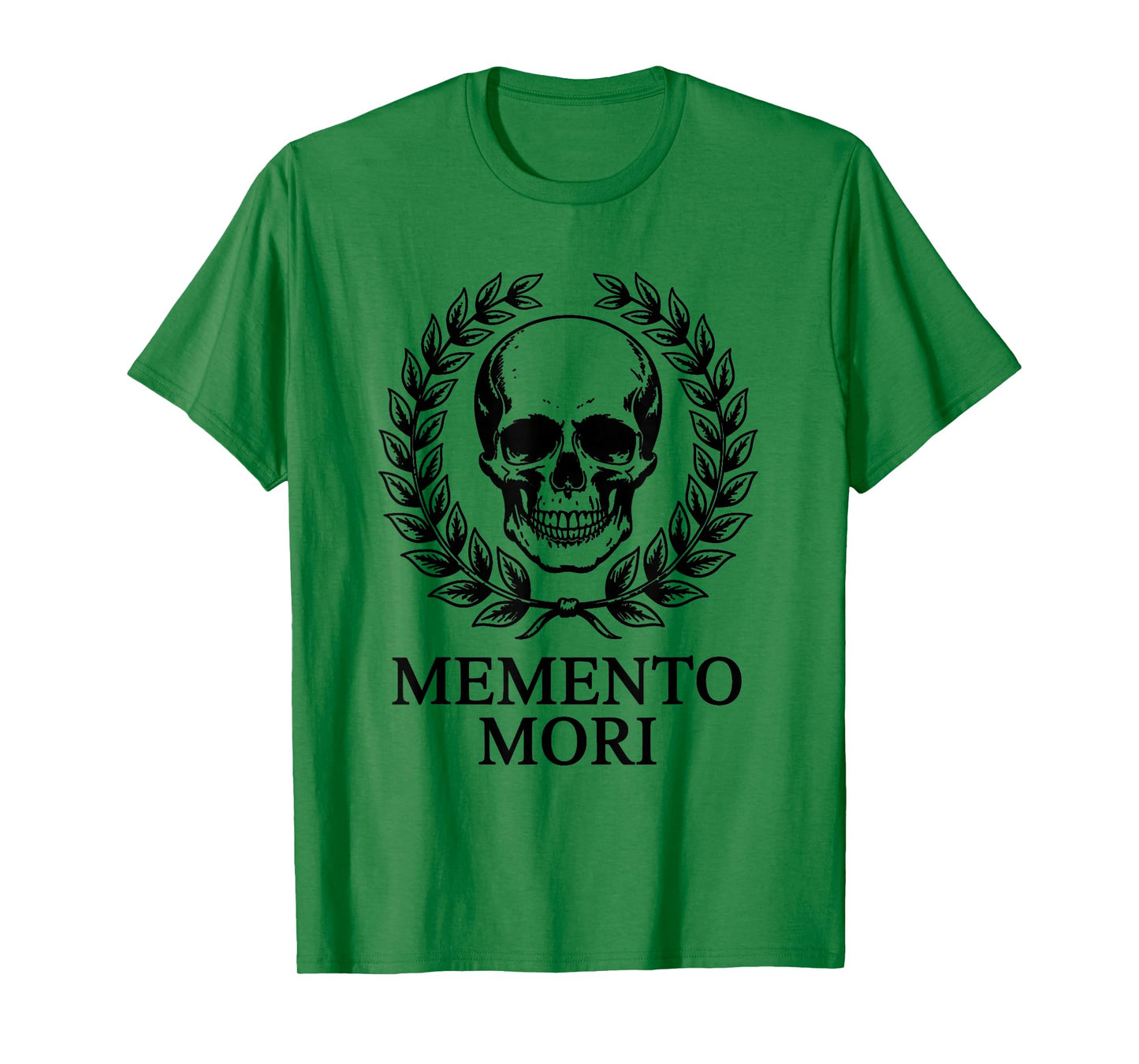 Memento Mori Dark Academia Skull and Laurel Wreath T-Shirt