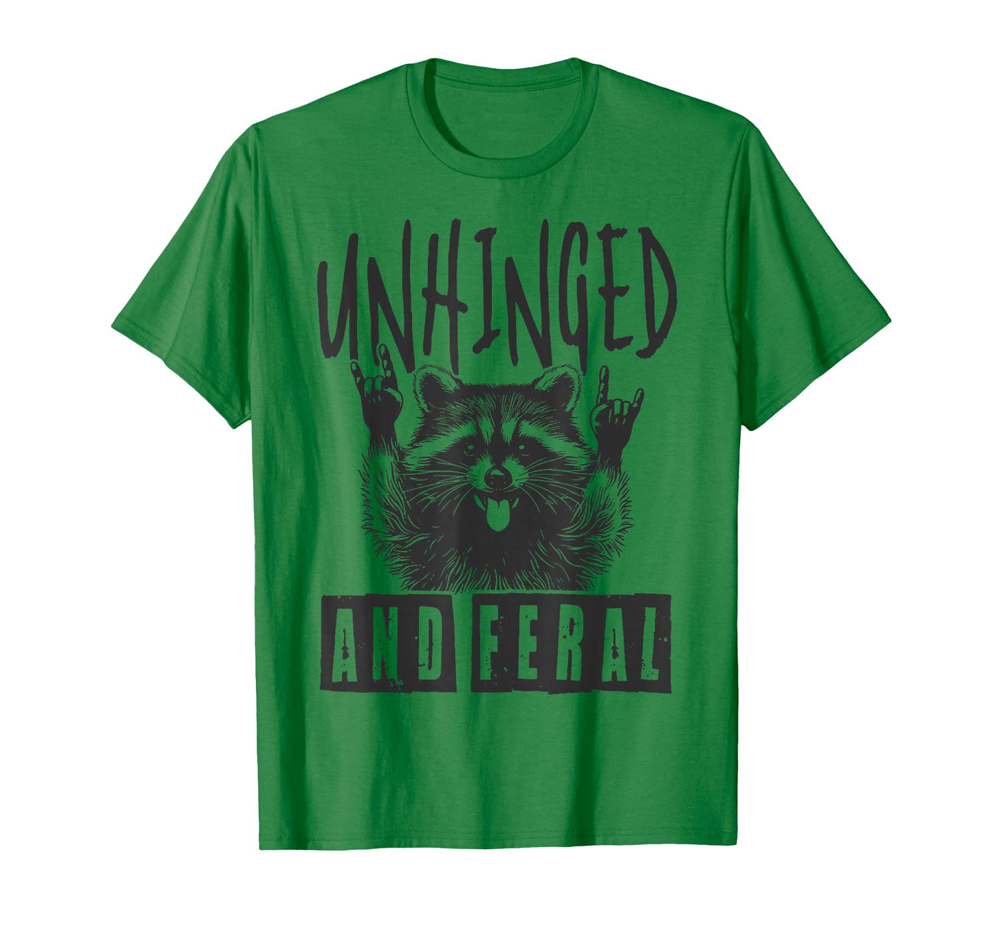 Raccoon Unhinged And Feral Retro T-Shirt
