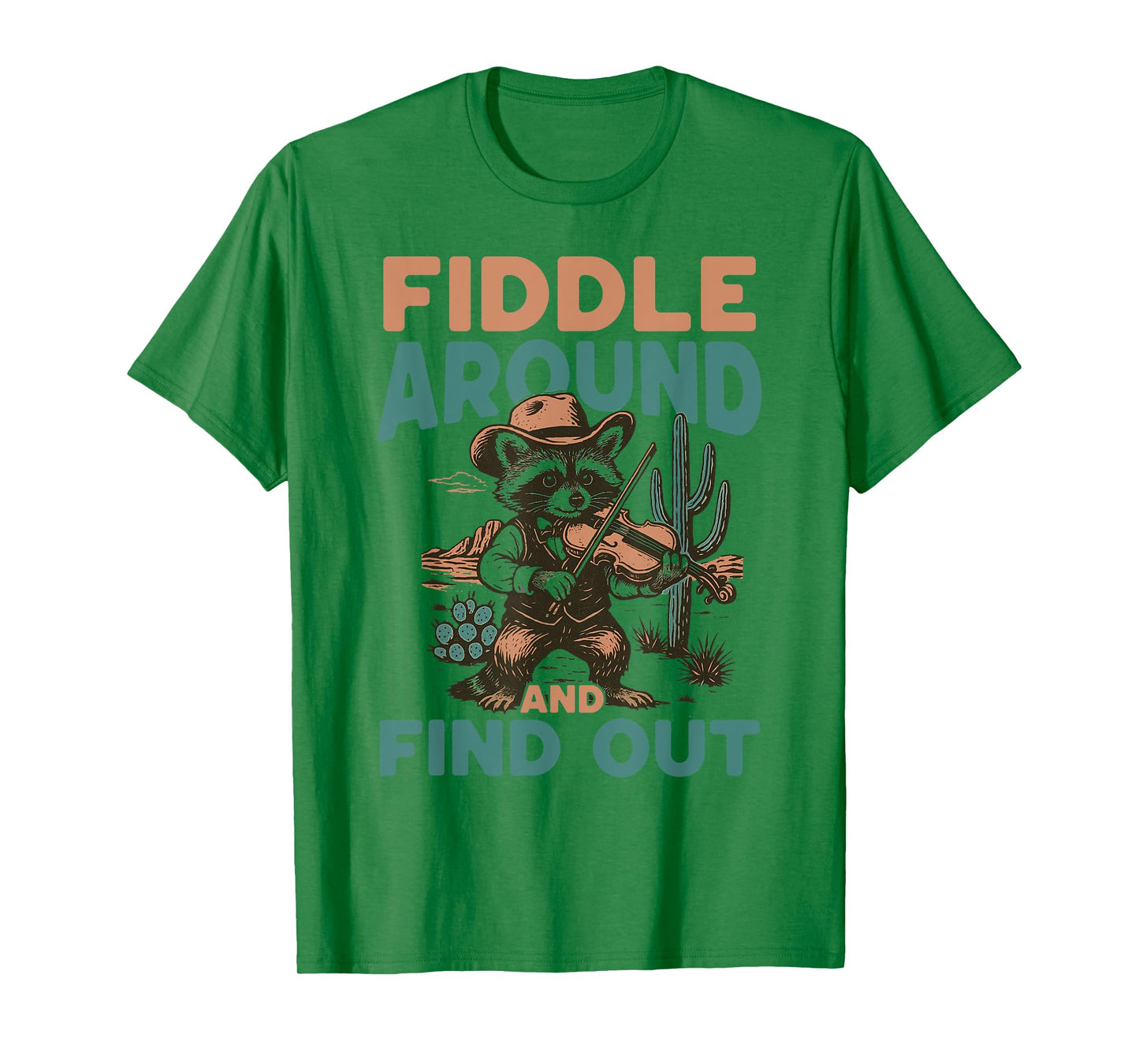 Fiddle around and Find Out Country Music Raccoon Bluegrass T-Shirt