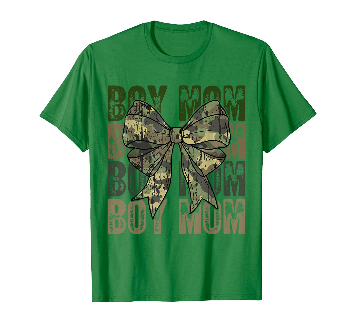Boy Mom Camo Coquette Bow Camouflage Mama Mom Hunting Season T-Shirt
