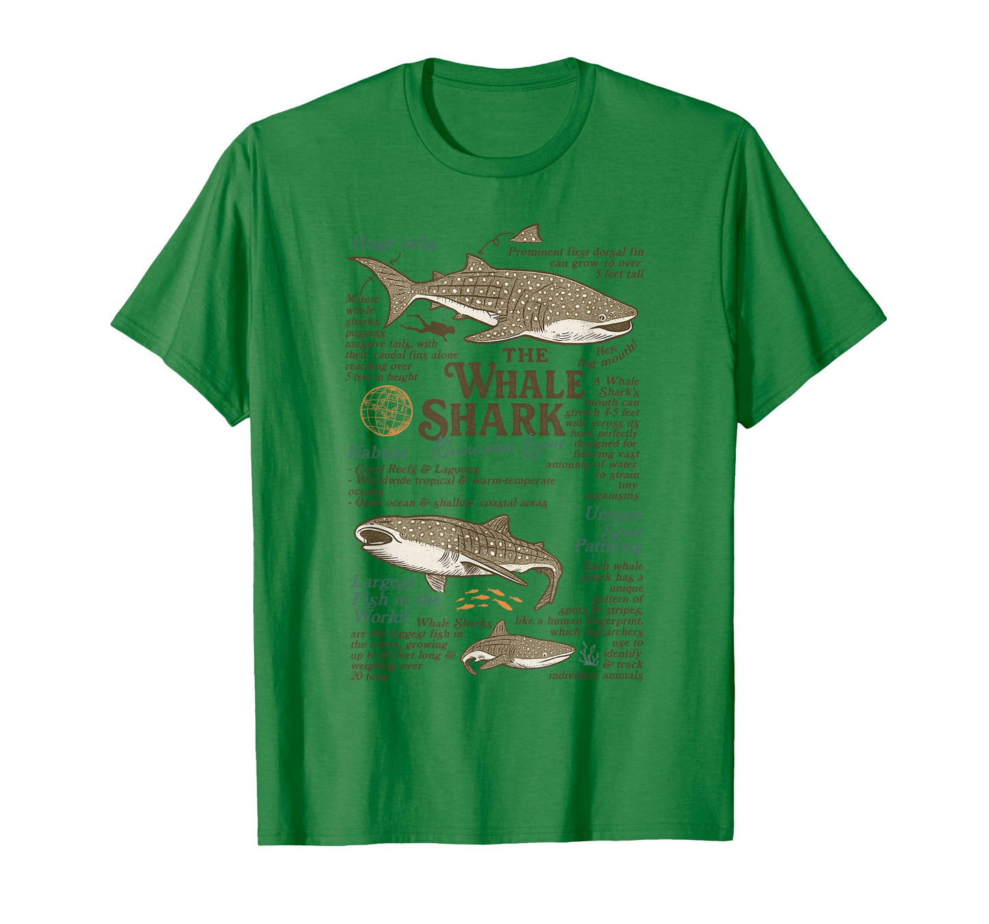 Whale Shark Anatomy Ocean Sea Animal Ocean Exploring Lover T-Shirt