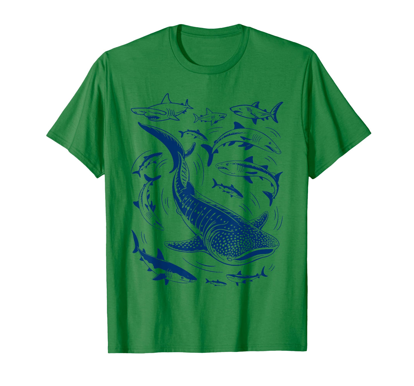 Retro Ocean Wildlife Whale Shark Hammerhead Sharks Lover T-Shirt