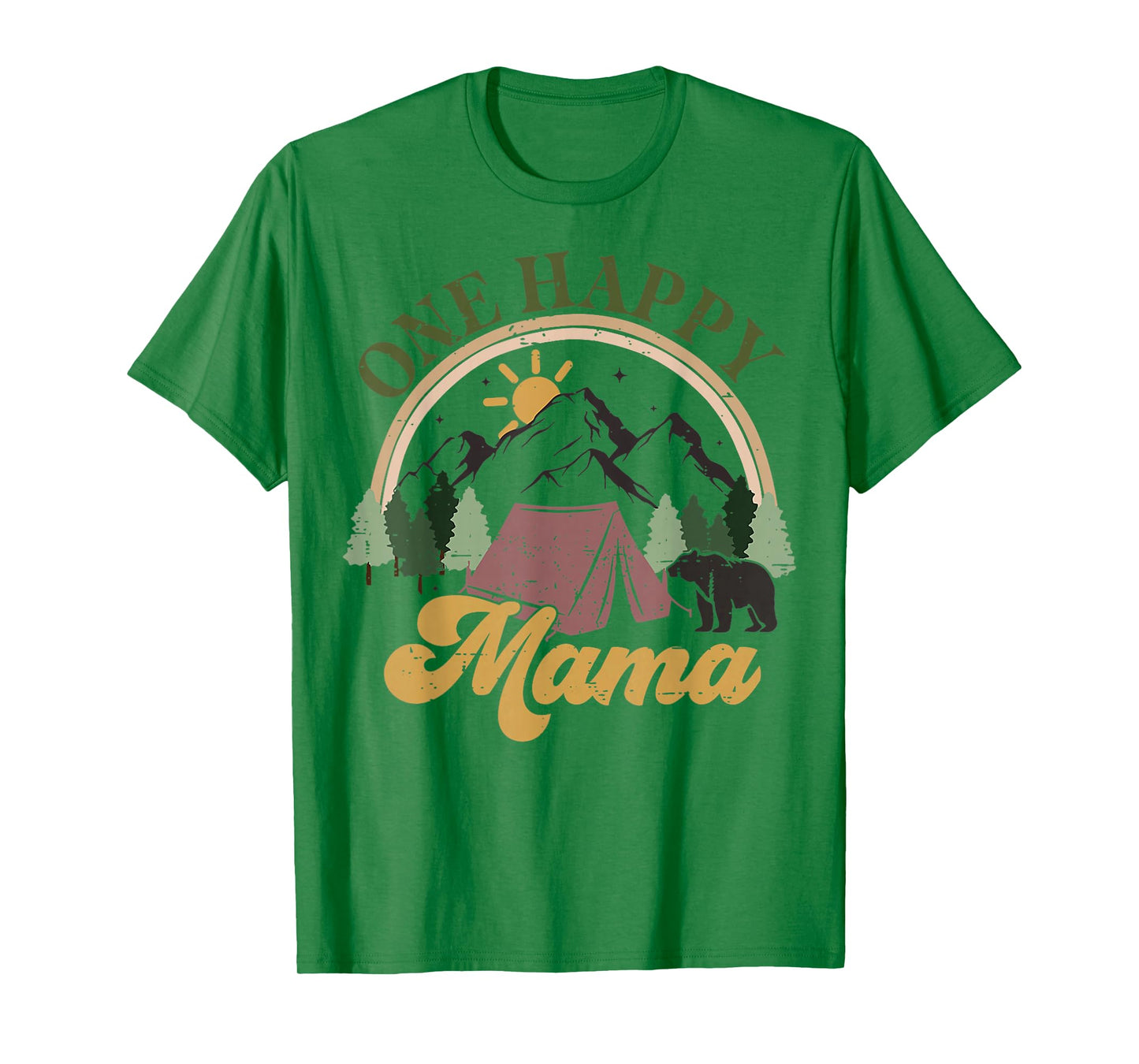 Cute One Happy Camper Birthday Decorations One Happy Mama T-Shirt
