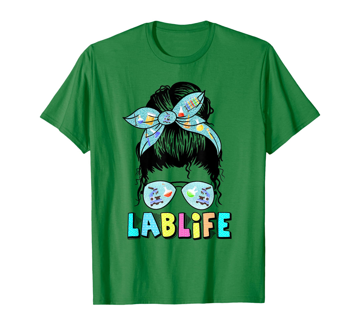 Lab Life Messy Bun Lab Week 2025 Medical Lab Science T-Shirt