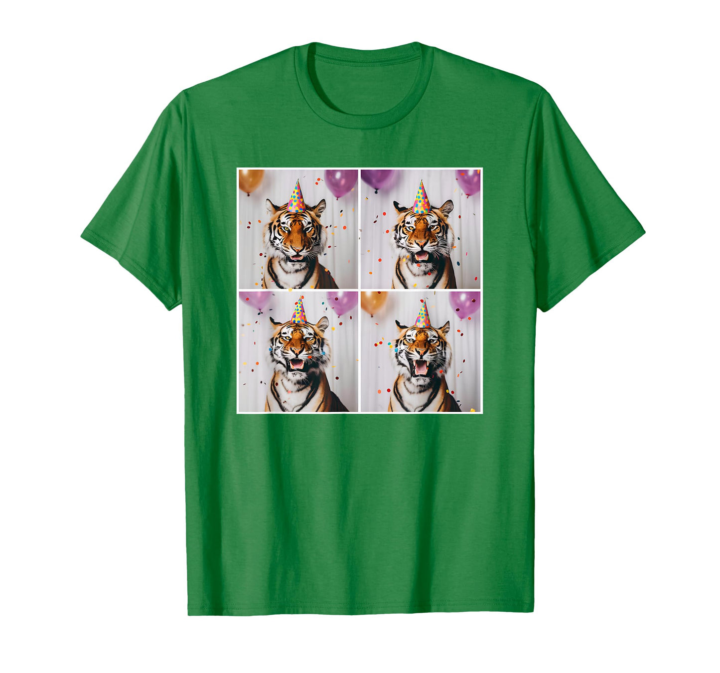 Tiger Wildlife Party Hat Jungle Animal Safari Tiger Birthday T-Shirt