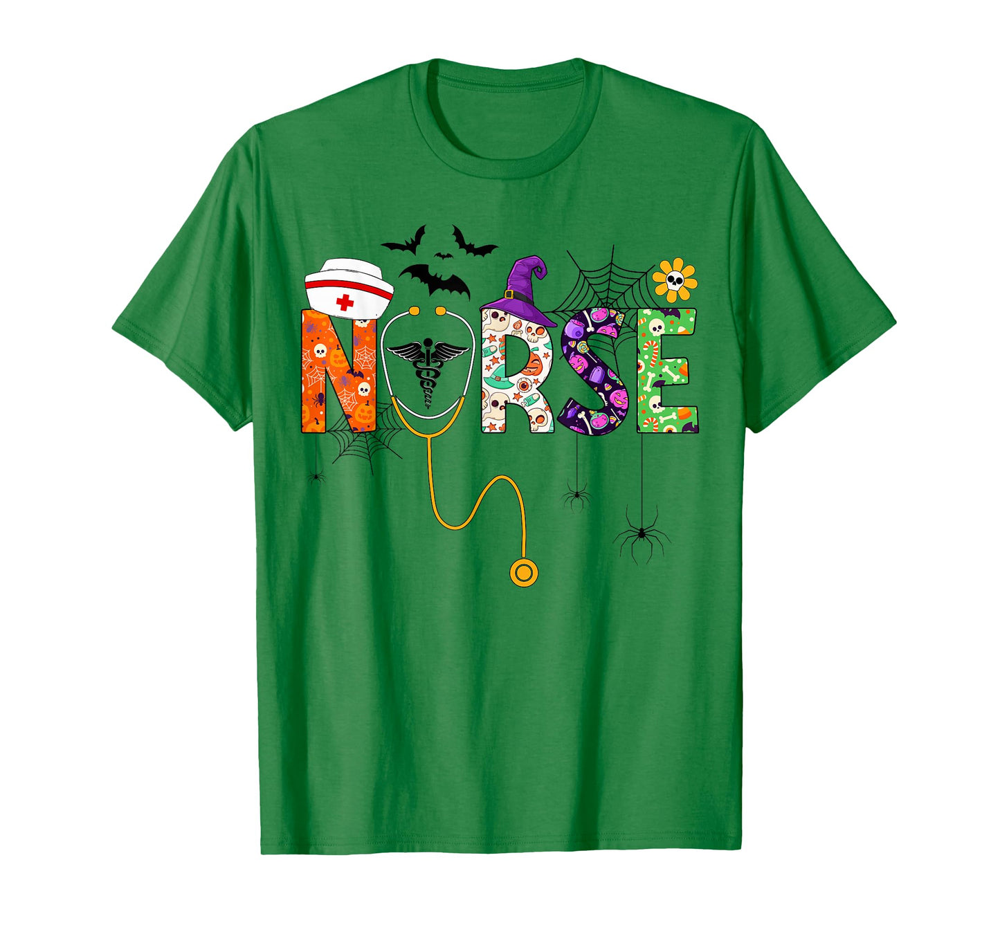 Halloween Nurse Life Funny Nursing Stethoscope Spooky Nurse T-Shirt