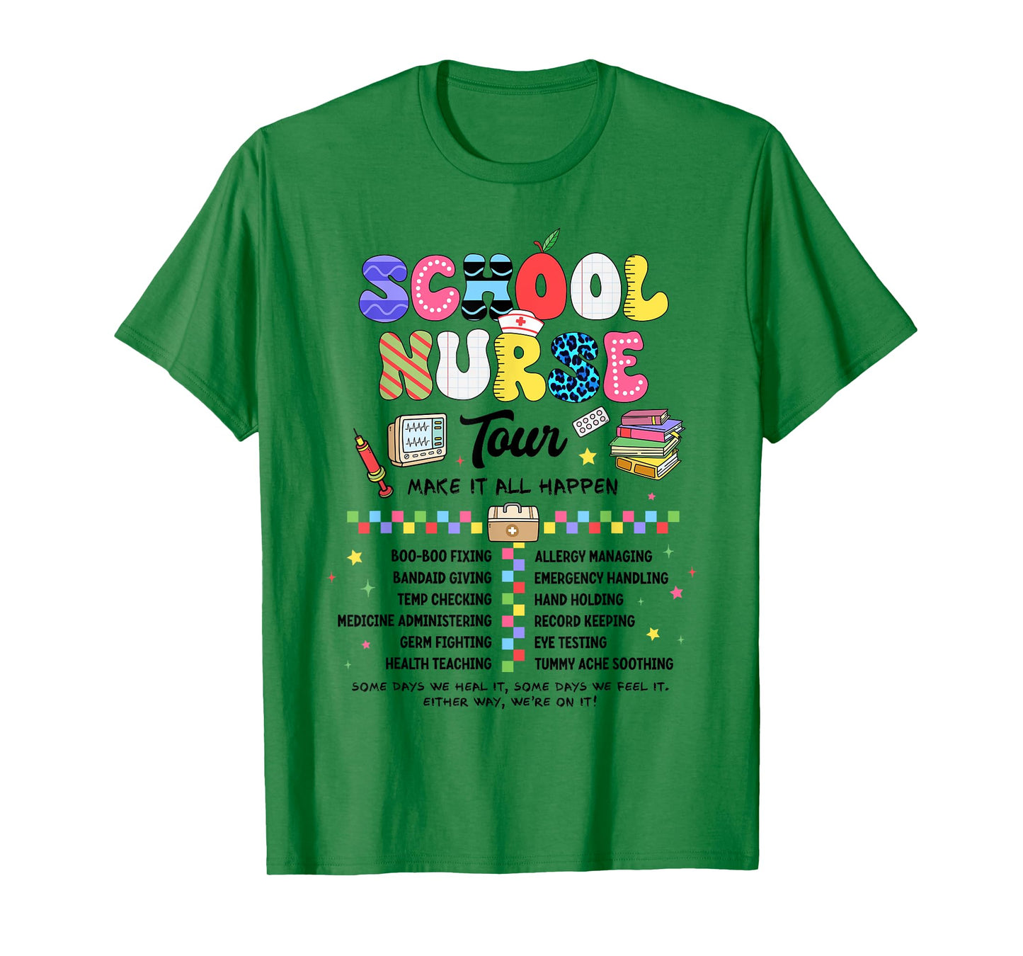 School Nurse Tour We're Rockin' Nurse Club RN LPN Medical T-Shirt