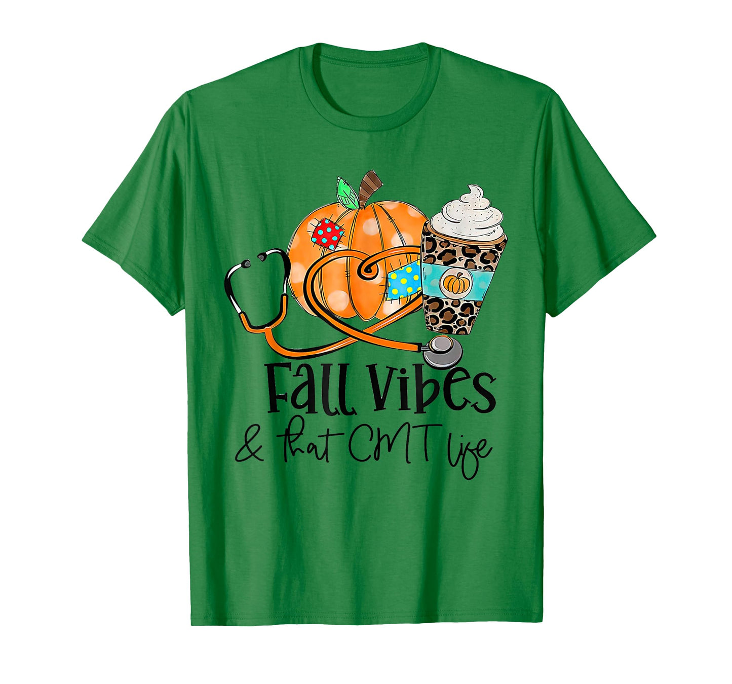 Fall Vibes And CMT Life Pumpkin Leopard Thanksgiving T-Shirt
