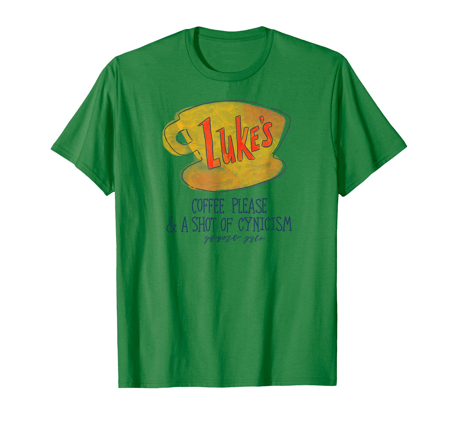 Gilmore Girls Luke's Diner Watercolor Coffee Please TV Show T-Shirt