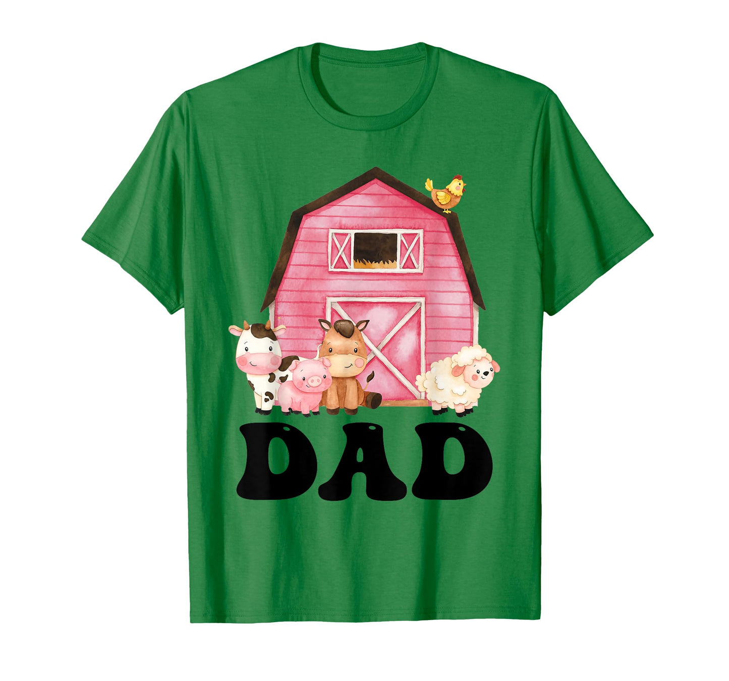 Funny Dad Farm Animals Birthday Theme Matching Family T-Shirt