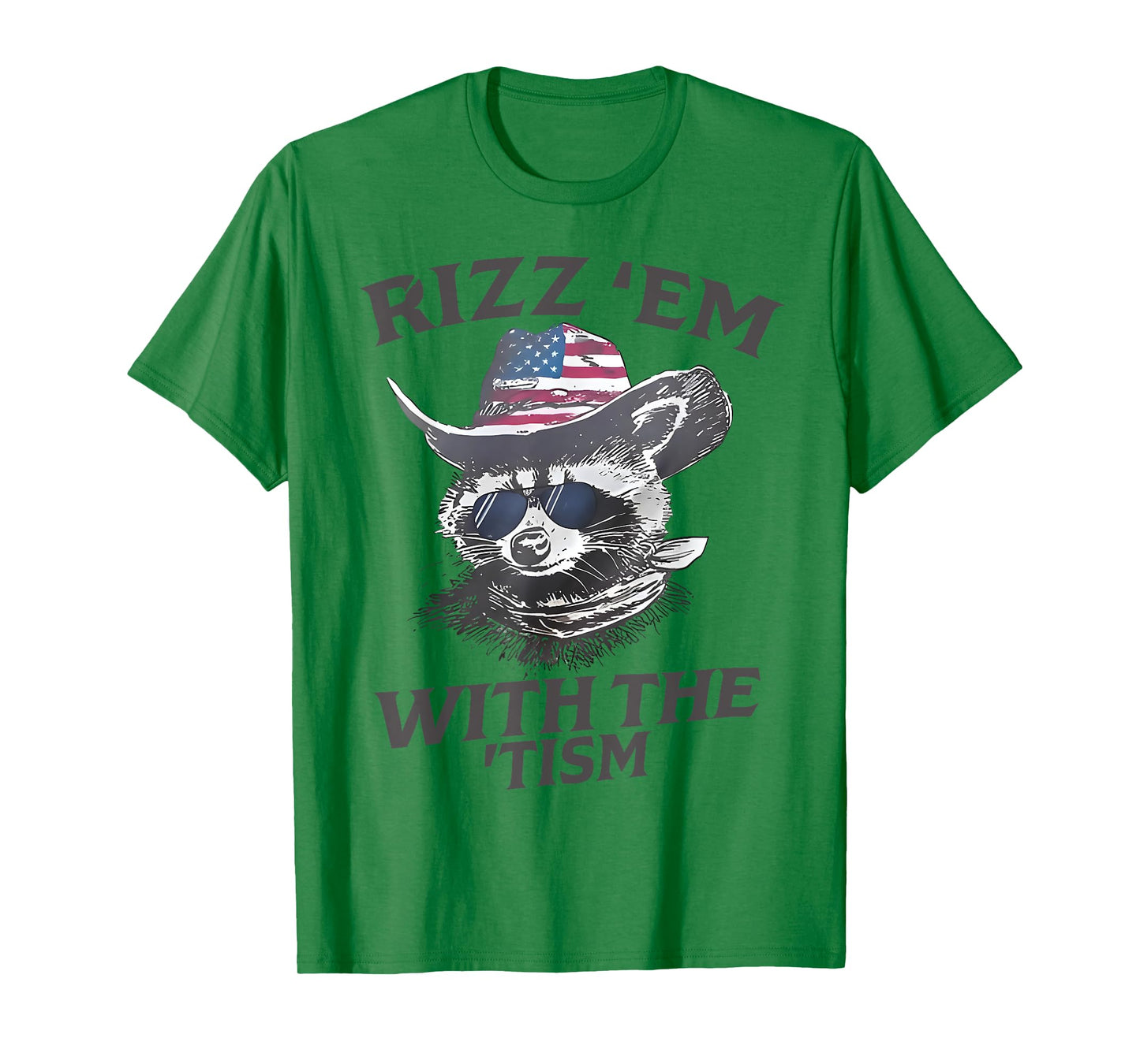 Rizz Em With The Tism Funny Raccoon Autism Awareness Support T-Shirt