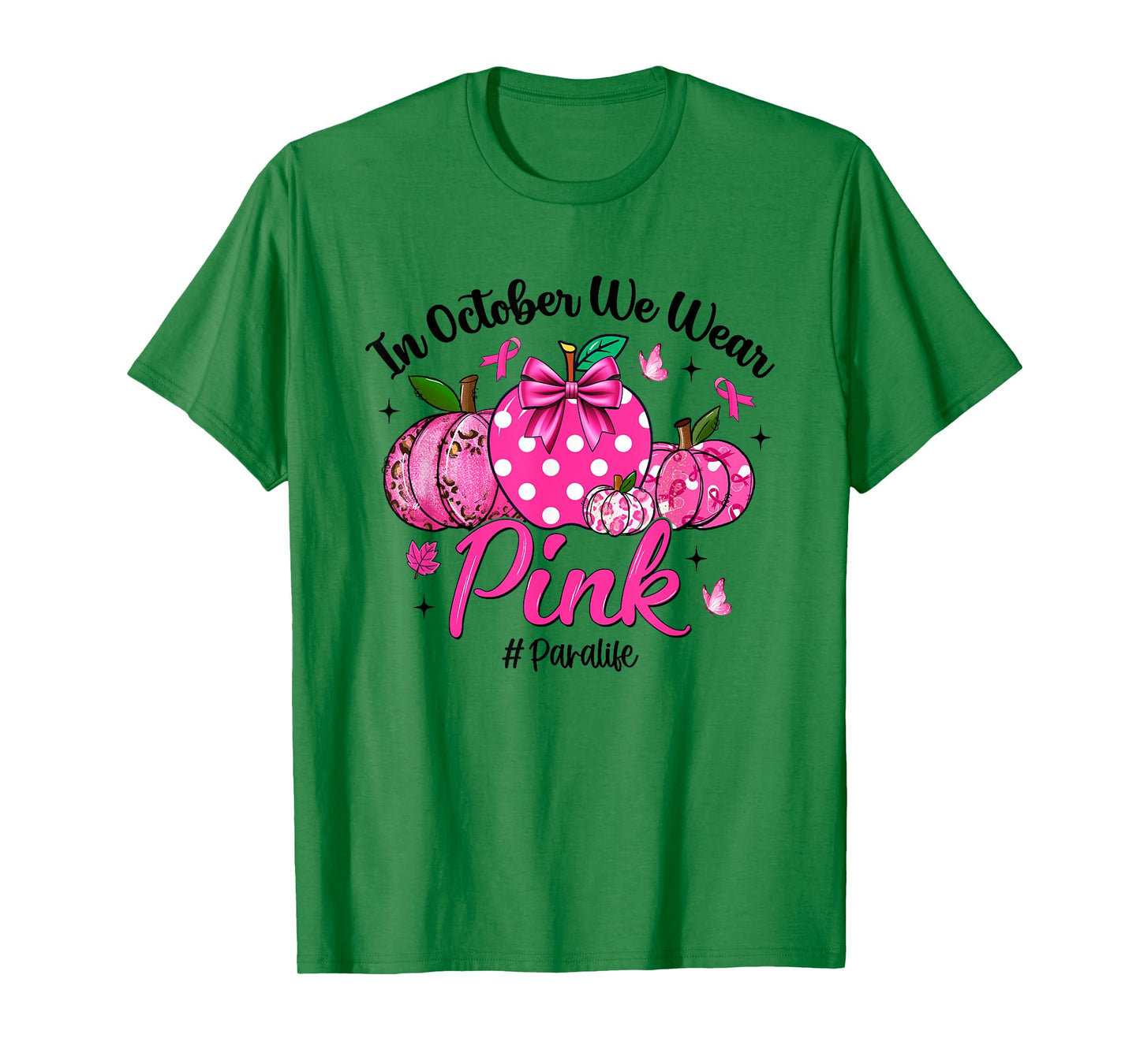 in October We Wear Pink para Life Breast Cancer T-Shirt