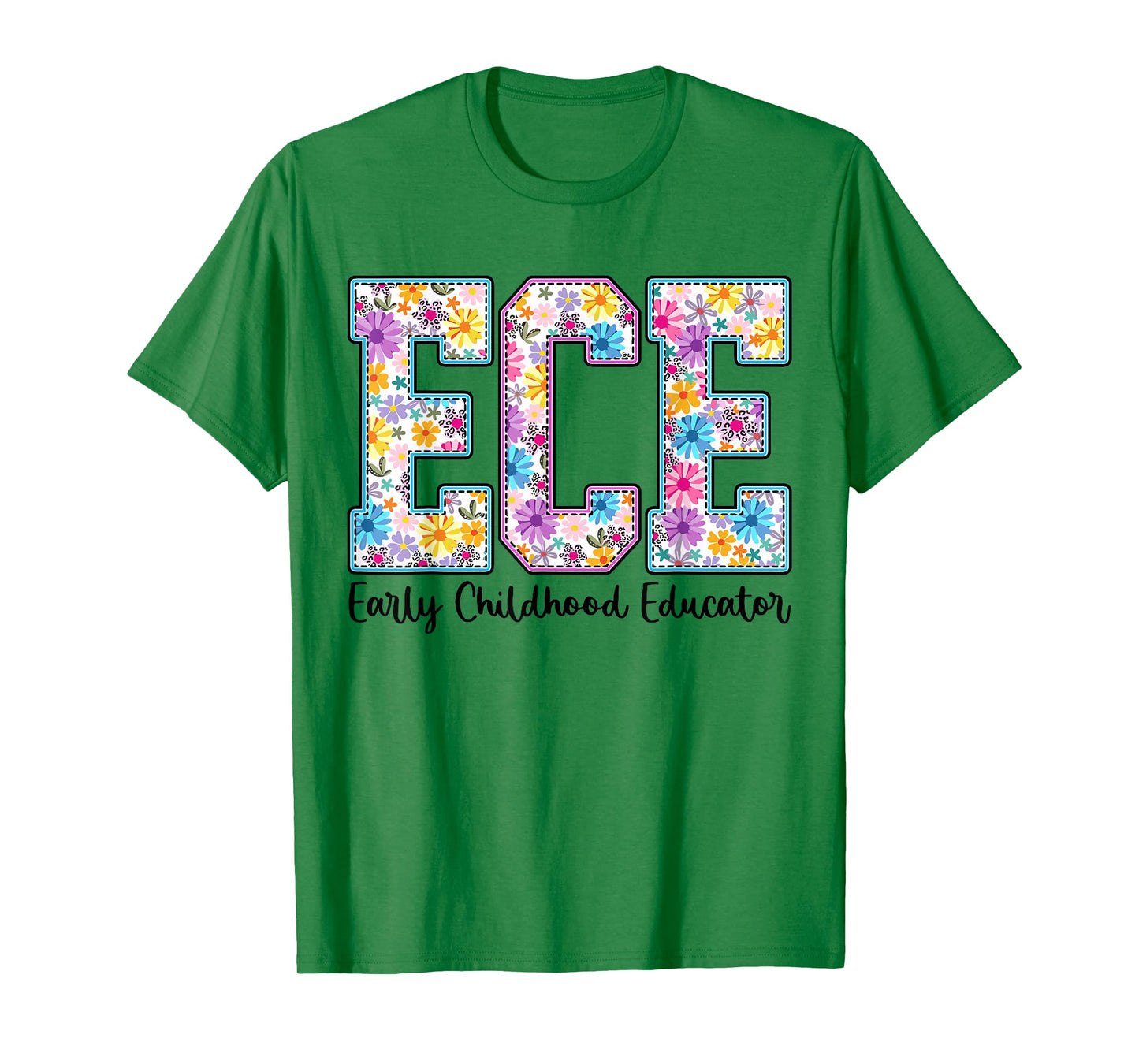 Retro ECE Early Childhood Educator Boho Floral ECE Teacher T-Shirt
