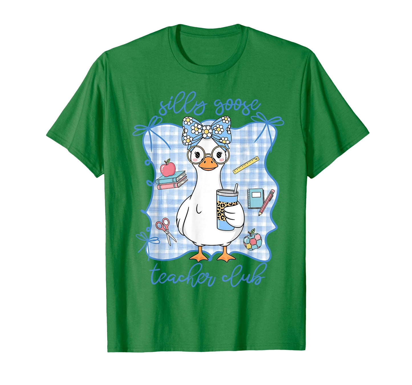 Girly Silly-Goose Teacher Club Coquette Bow Back to School T-Shirt