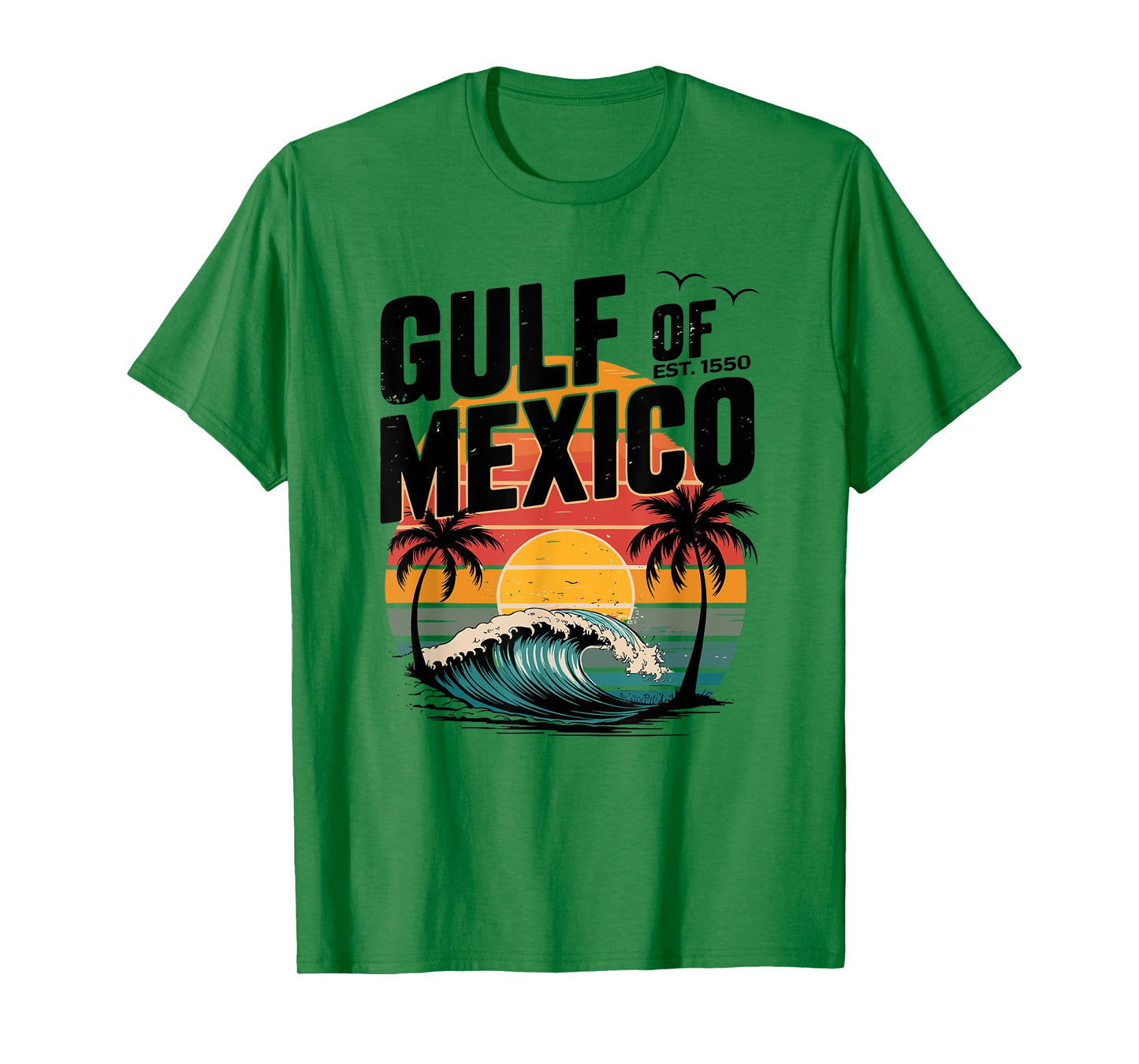 Retro Vintage Beach the Gulf of Mexico Women Men Est 1550 T-Shirt