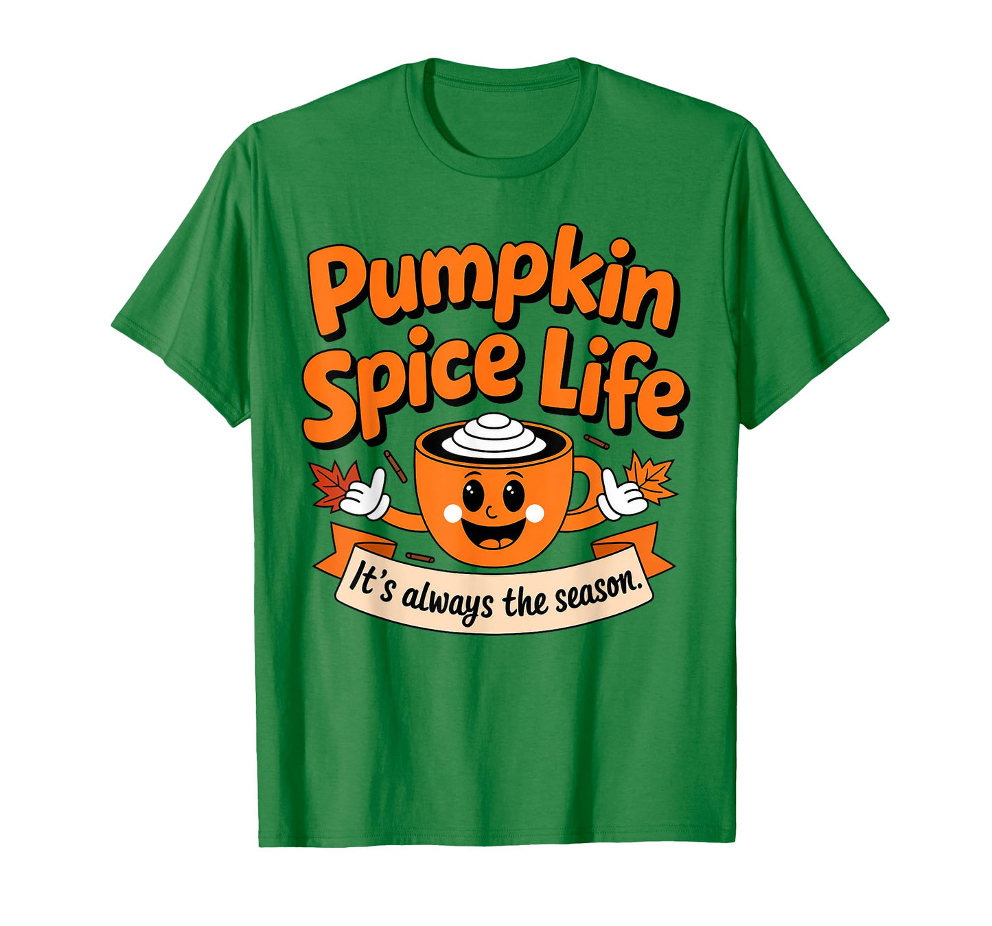 Pumpkin Spice Life Latte Fall Season Fun Coffee Lover T-Shirt