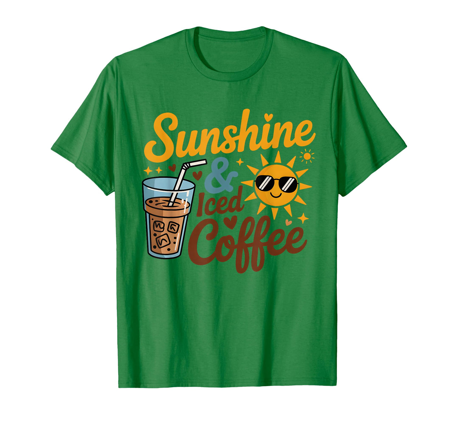 Sunshine and Iced Coffee Lover Summer Drink T-Shirt