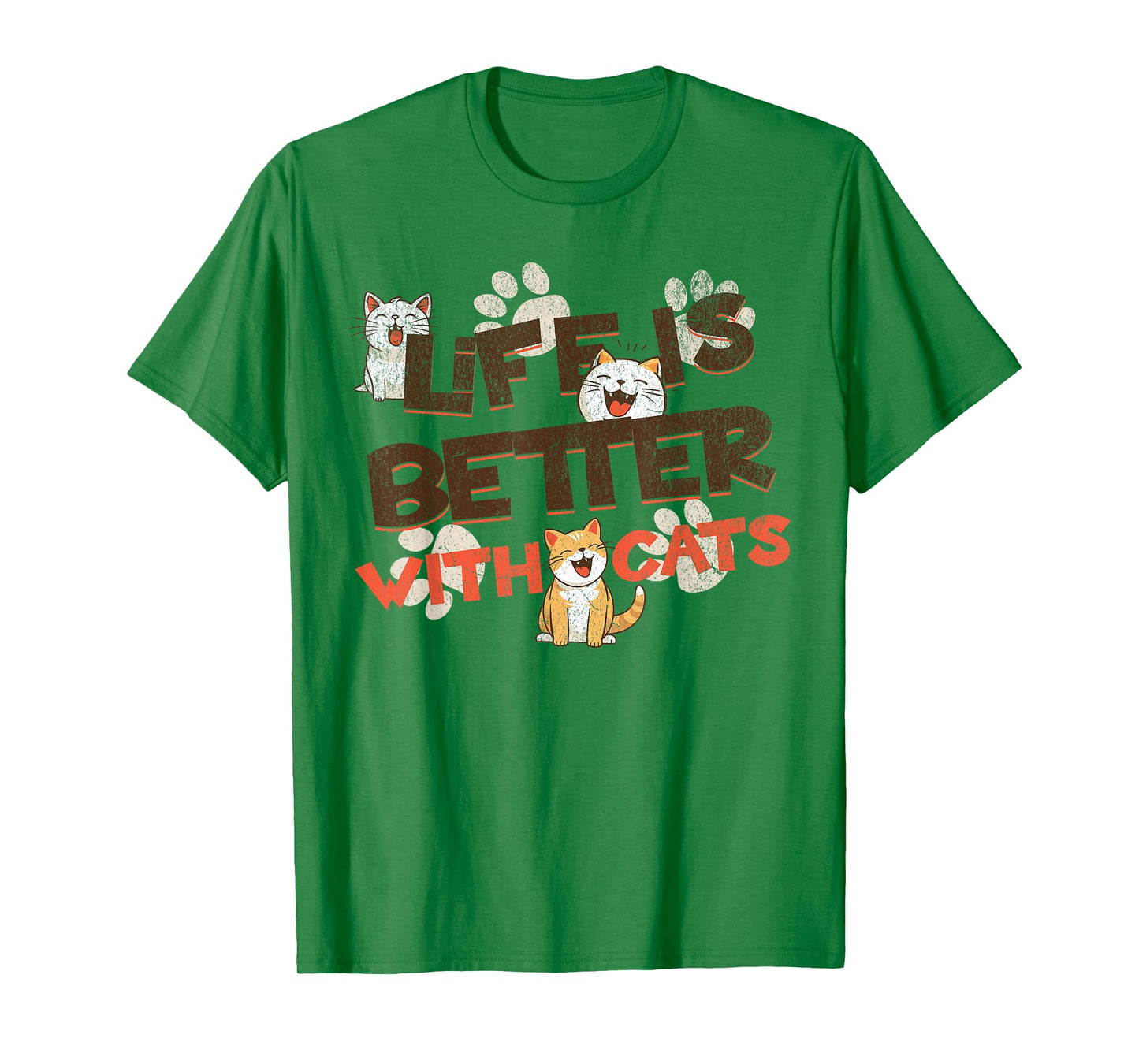 Life is Better With Cats Funny Cats Lover Women Girls Ladies T-Shirt