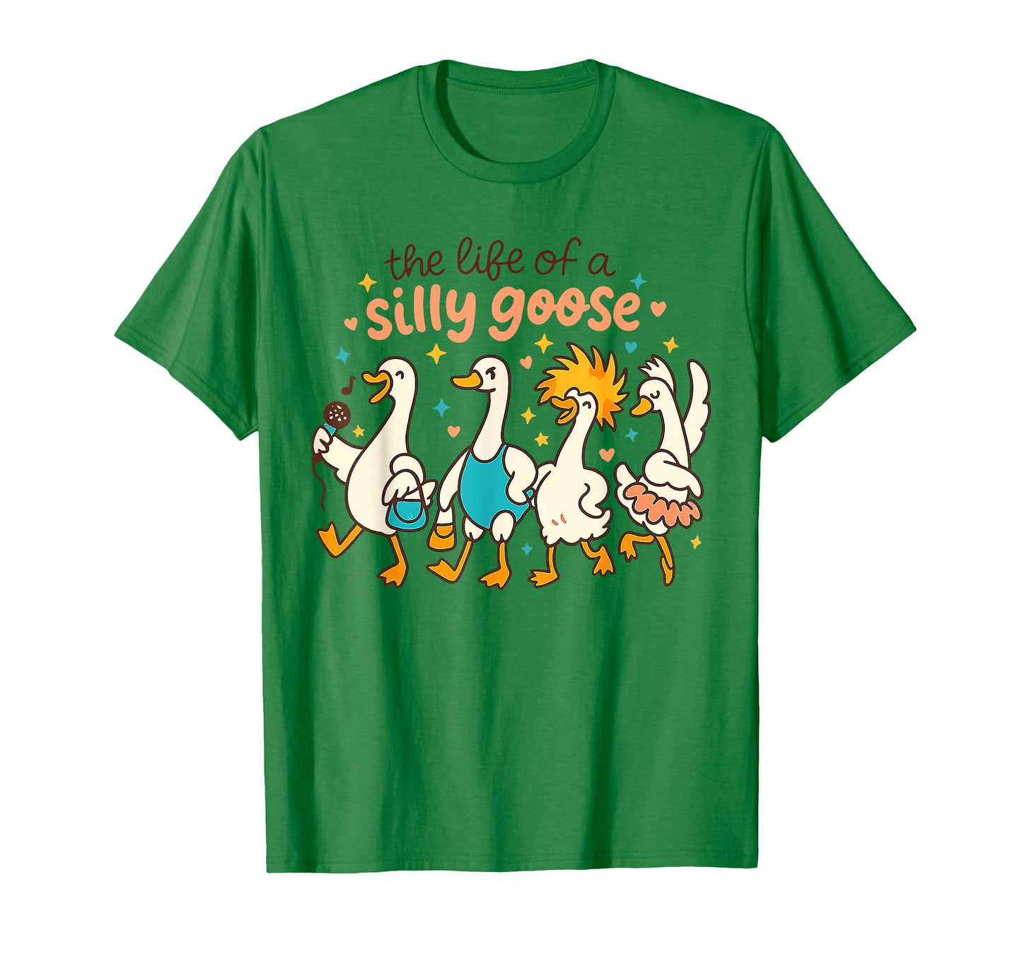 The Life of a Silly Goose Funny Trendy Meme Show Girl Tee T-Shirt