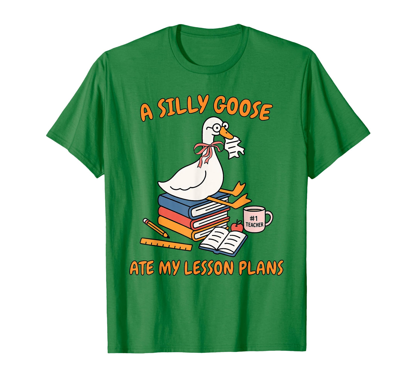 Teacher Life Back To School Silly Goose Ate My Lesson Plans T-Shirt