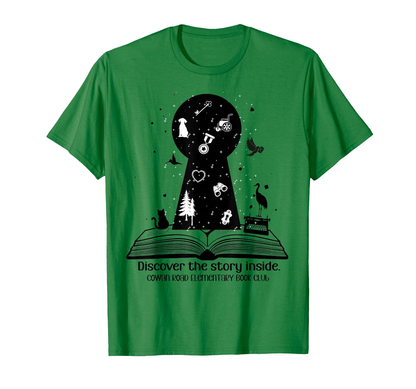 Cowan Road Elementary Book Club T-Shirt - T-Shirt | Irish Green