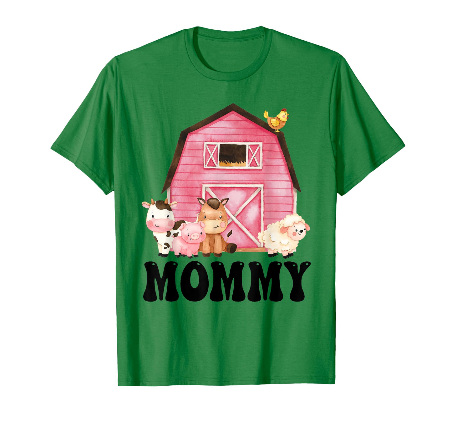 Funny Mommy Farm Animals Birthday Theme Matching Family T-Shirt