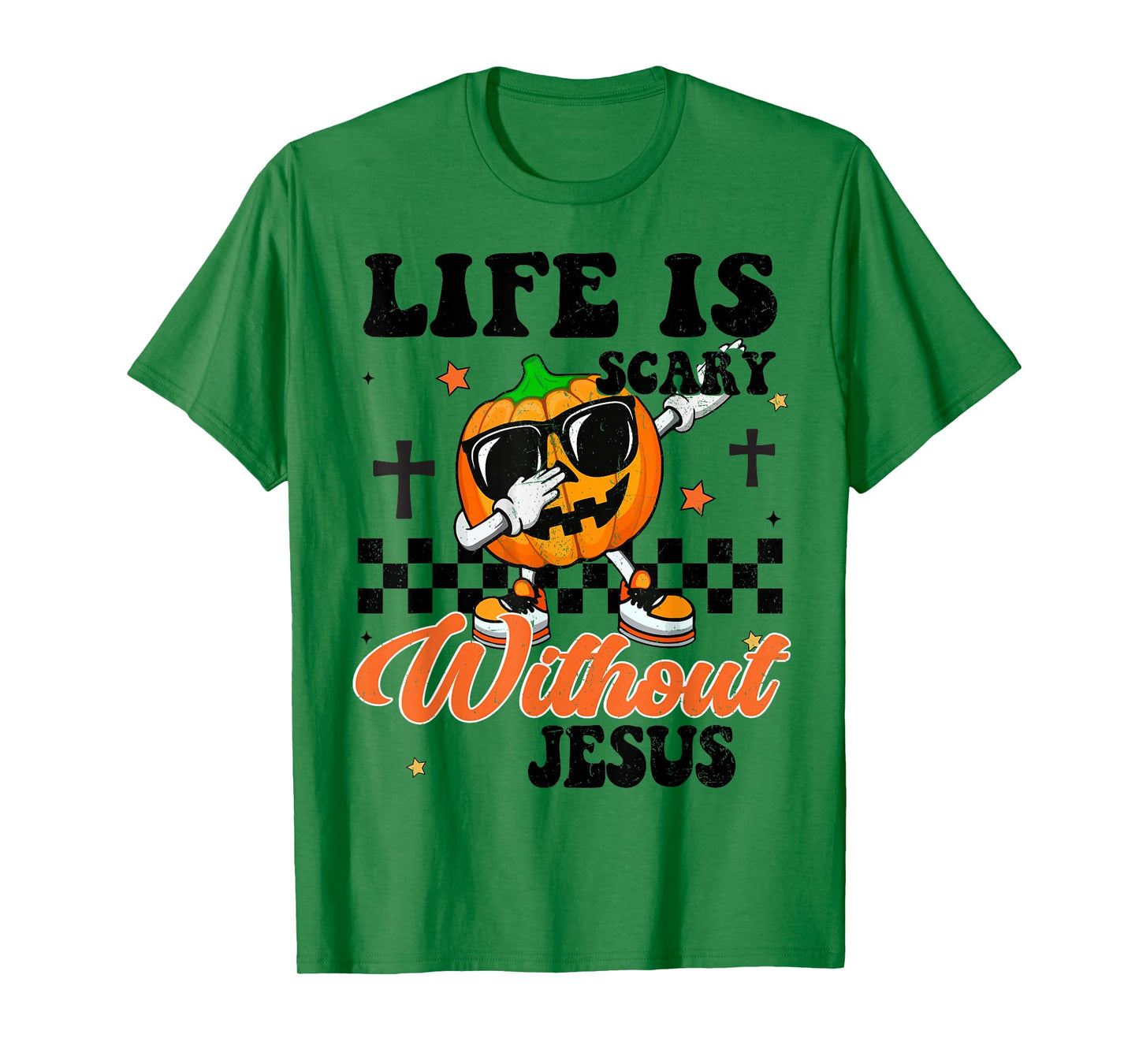 Life Is Scary Without Jesus Halloween Christian Boy Toddler T-Shirt