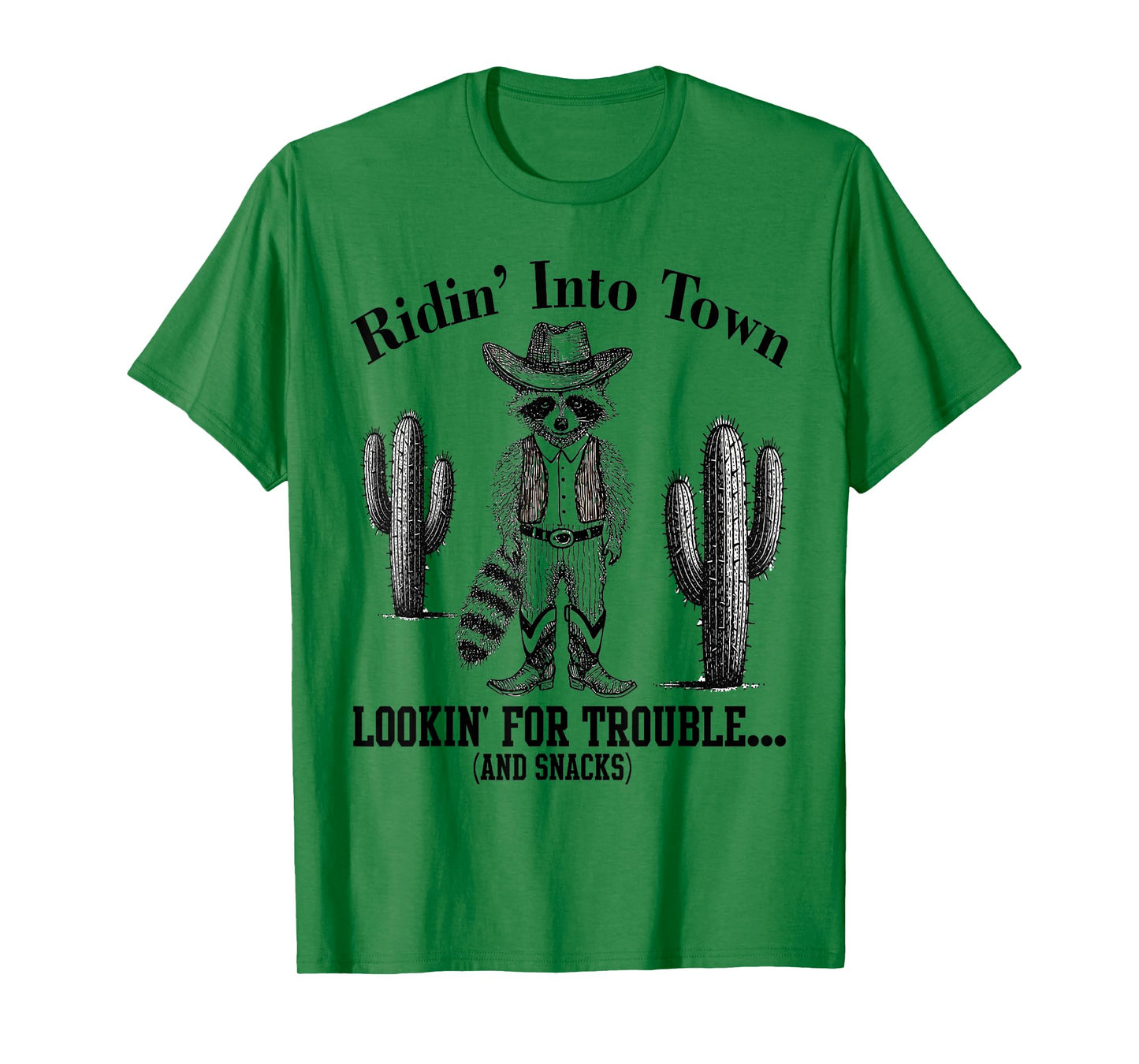 Funny Cowboy Raccoon Western Desert T-Shirt
