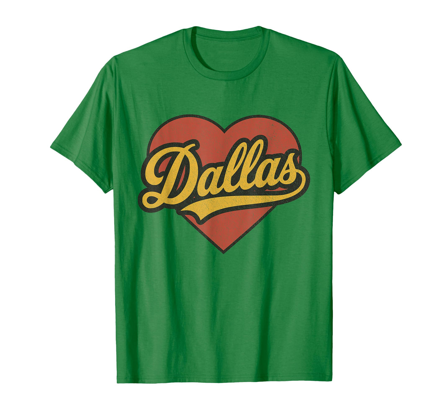 Dallas Throwback Vintage Heart Nostalgic City T-Shirt